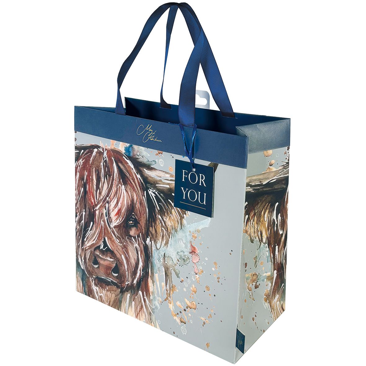 Meg Hawkins Large Gift Bag - Highland Cow