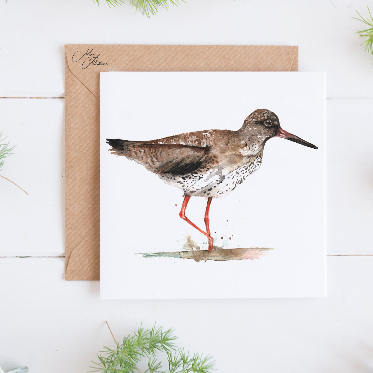 Redshank Greeting Card