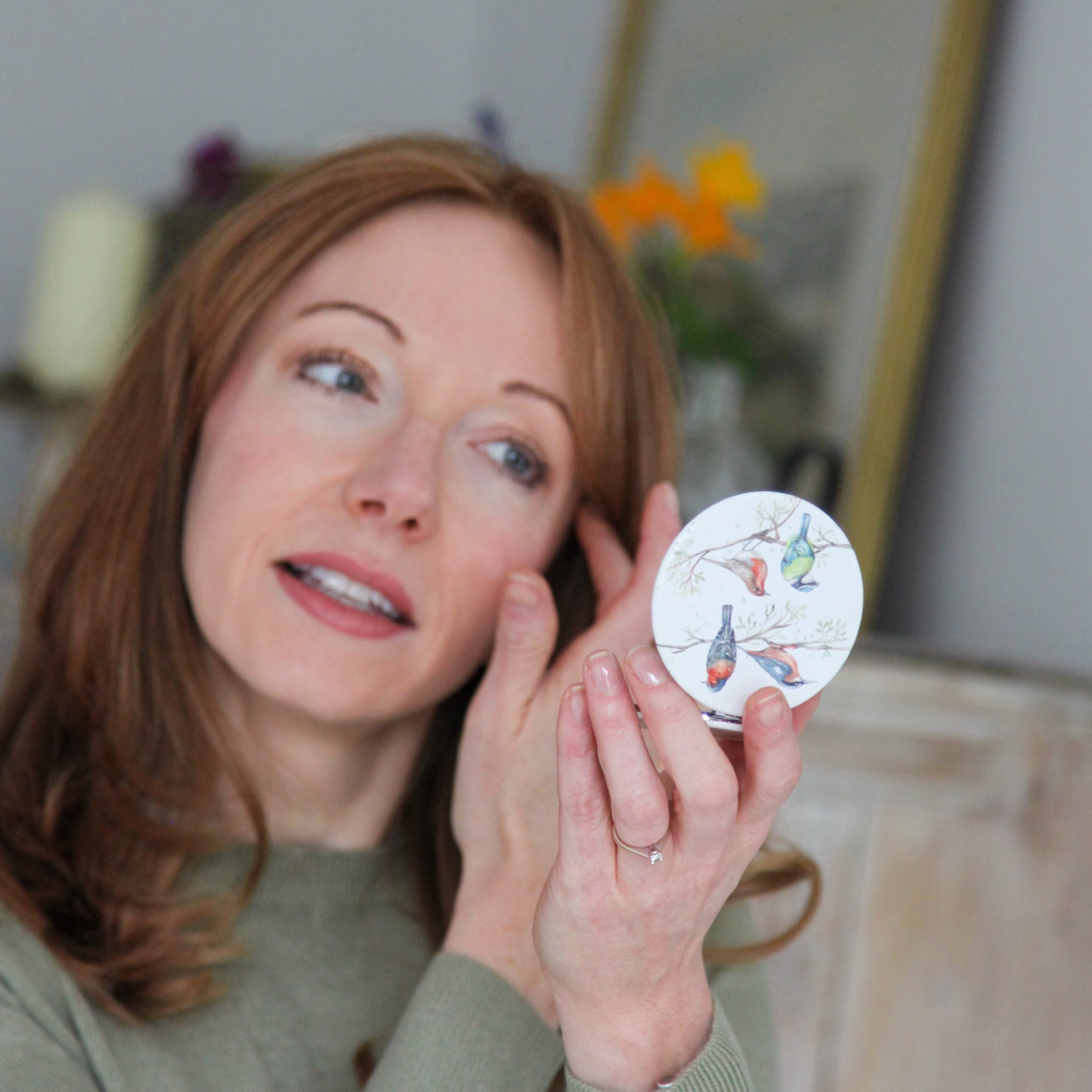 British Birds Design Compact Mirror