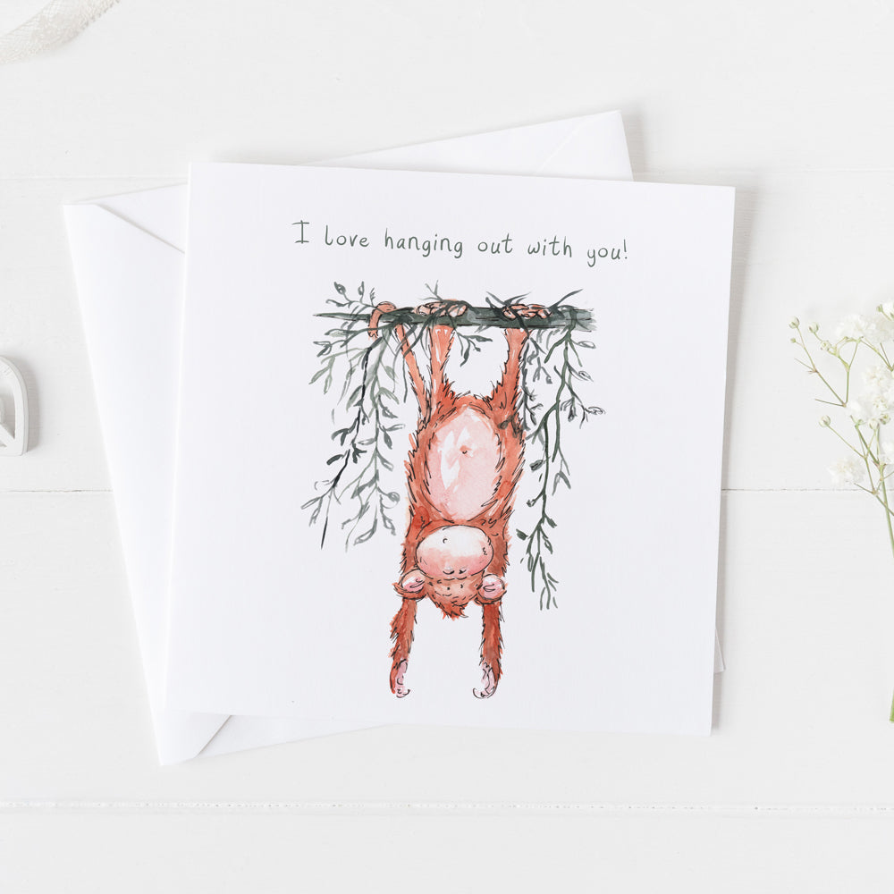 HANGIN' OUT WITH YOU MONKEY ILLUSTRATION