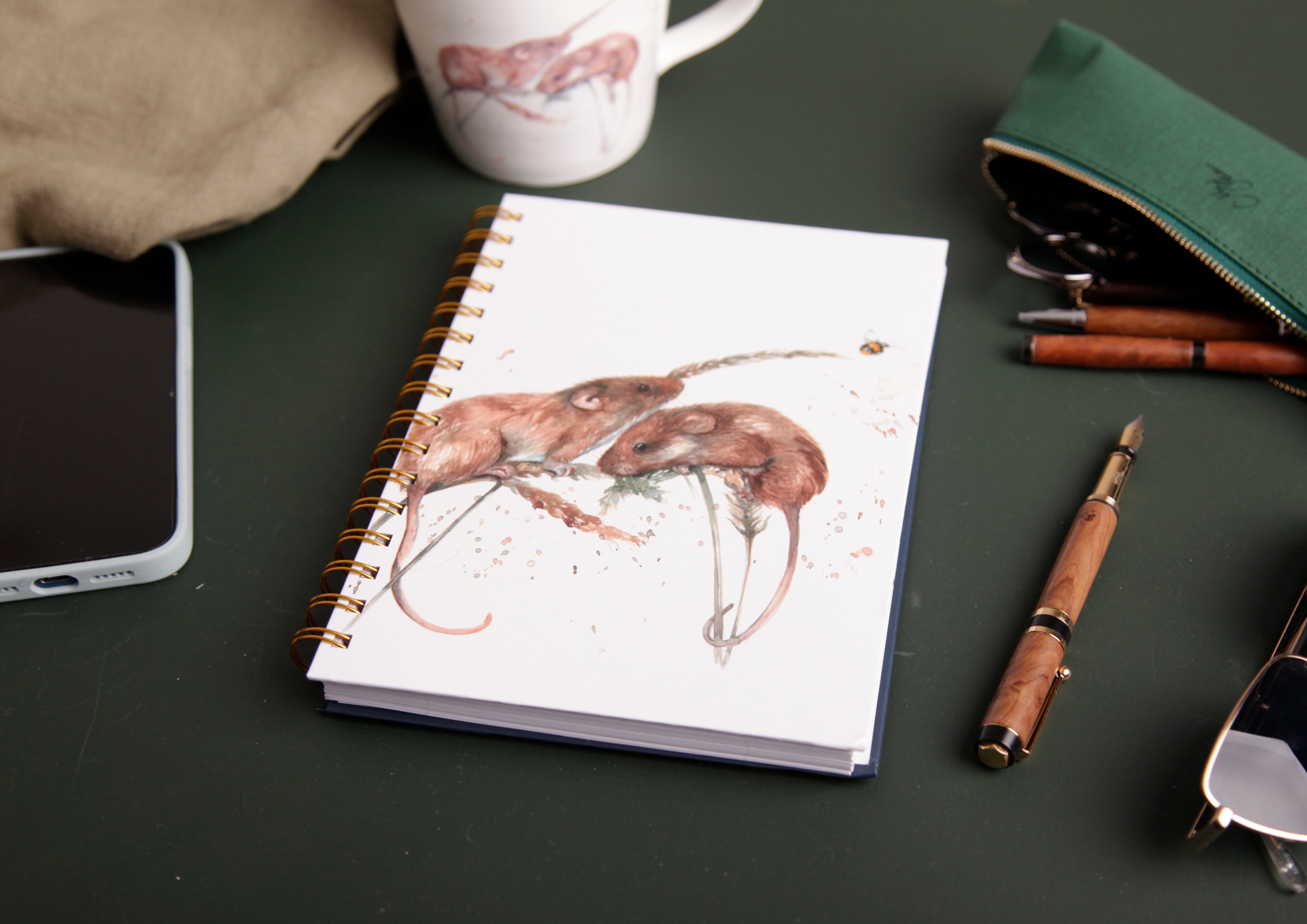The Field - Field Mice Watercolour Design A5 Notebook
