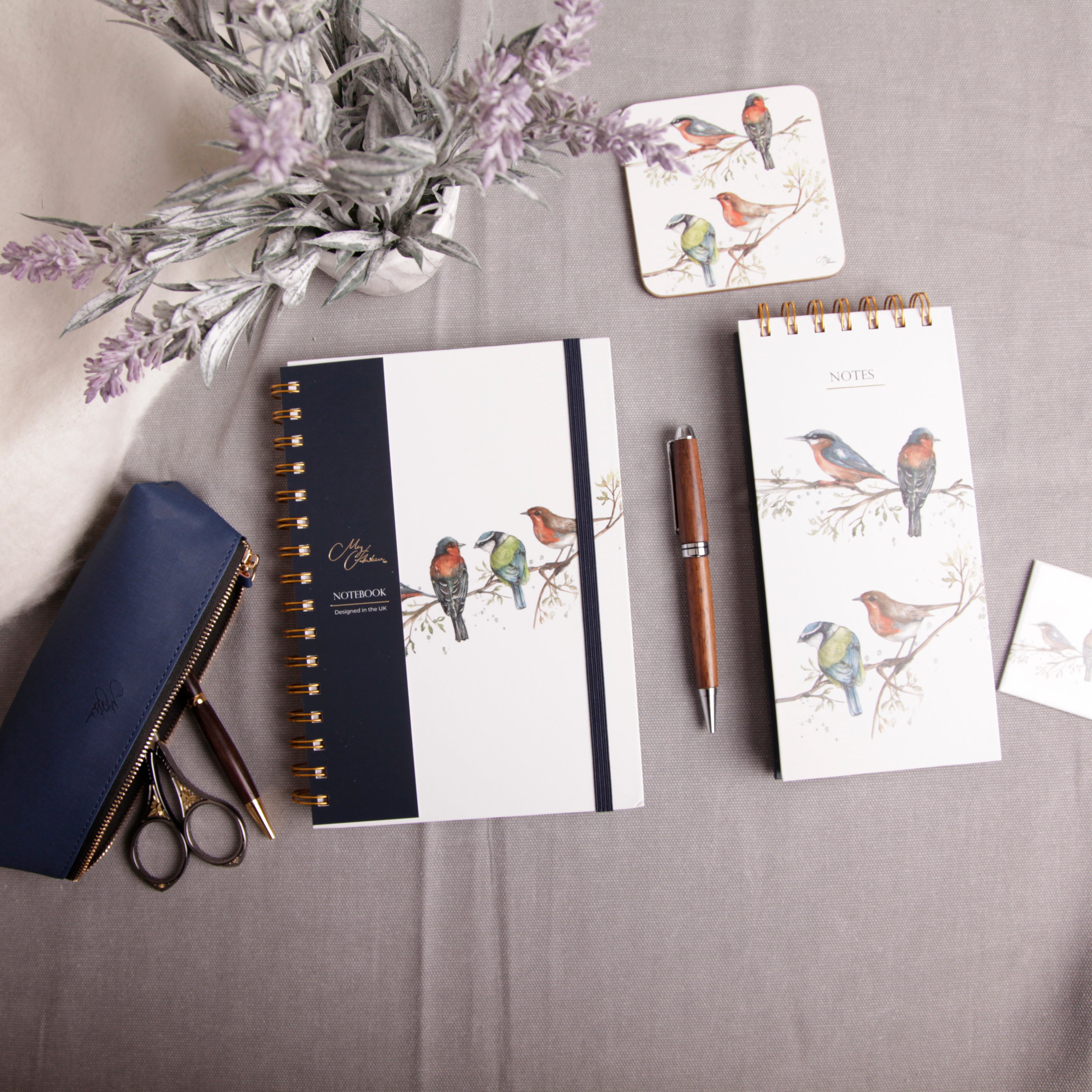 The Lookout' British Birds Watercolour Design Notepad