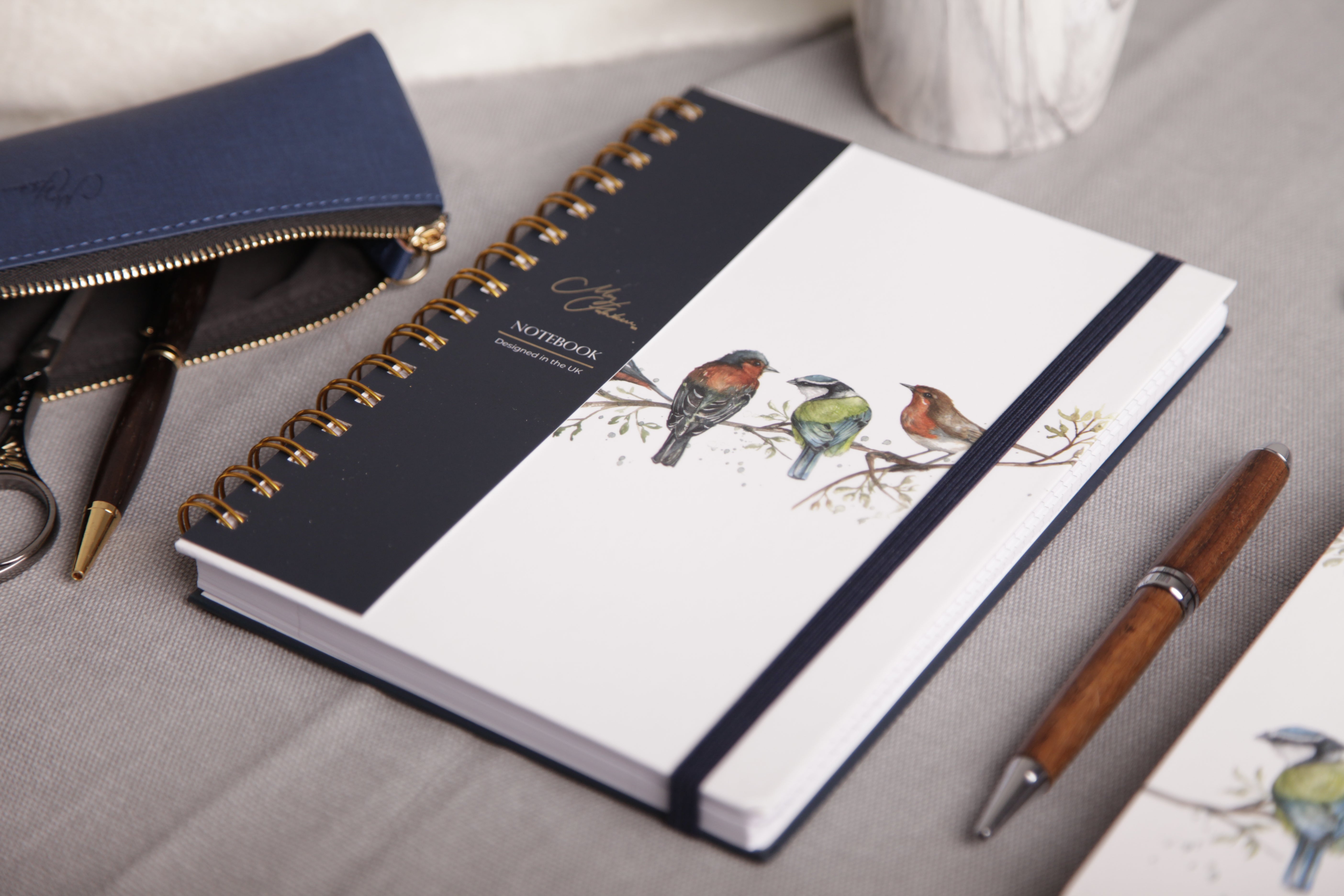 The Lookout' British Birds Watercolour Design A5 Notebook