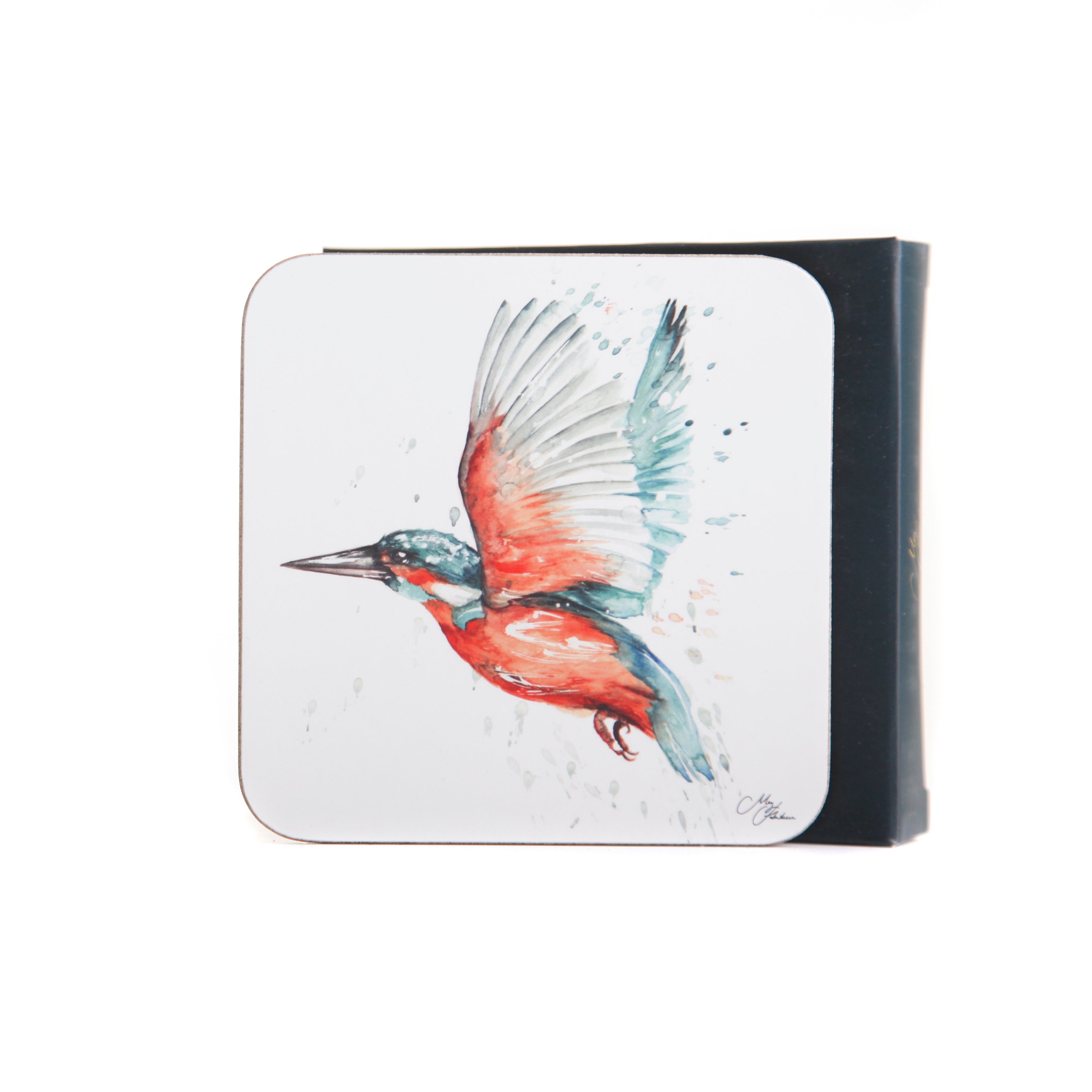 The Retreat - Kingfisher Watercolour Design Coasters