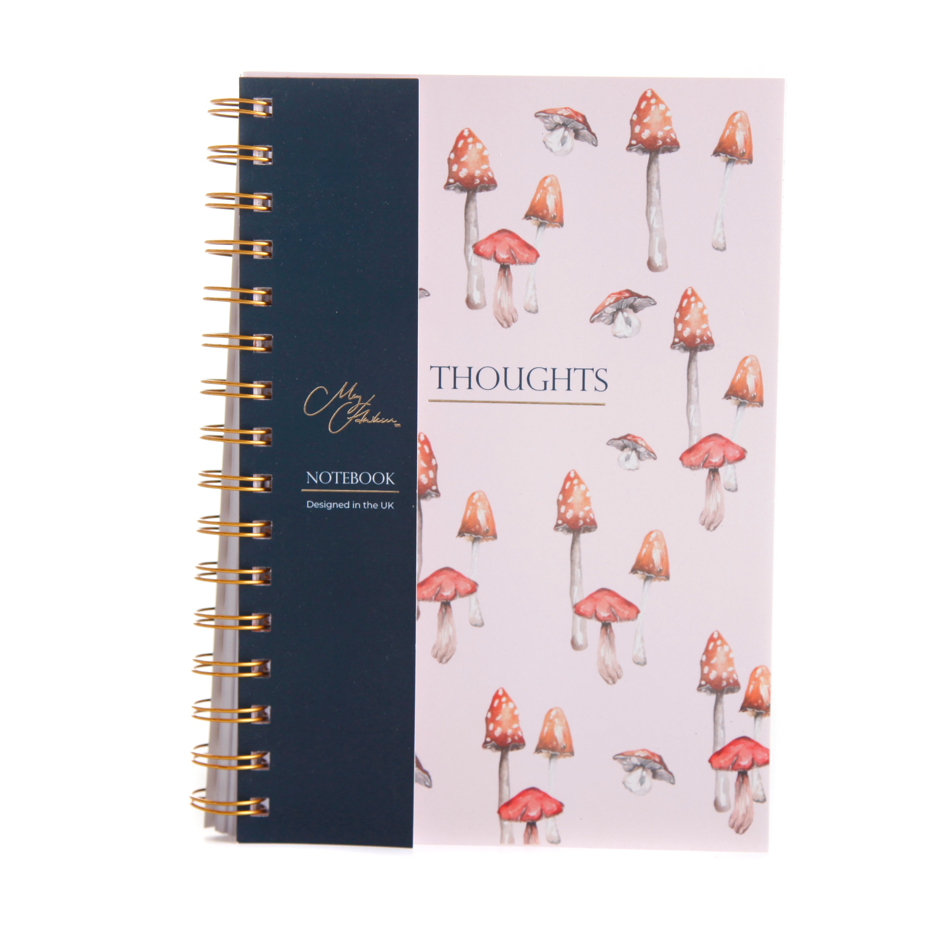 The Forest Mushrooms Watercolour Design A5 Notebook