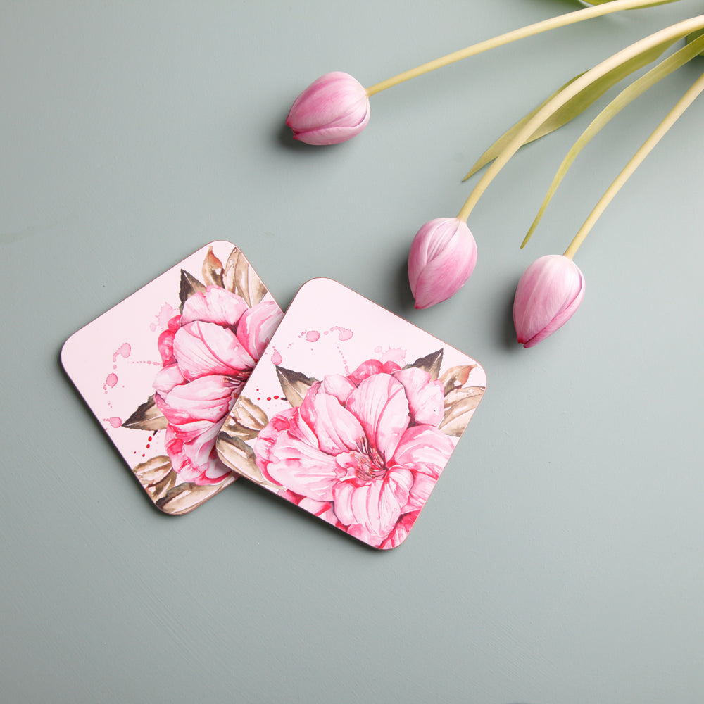The Blooms - Floral Watercolour Design Coasters