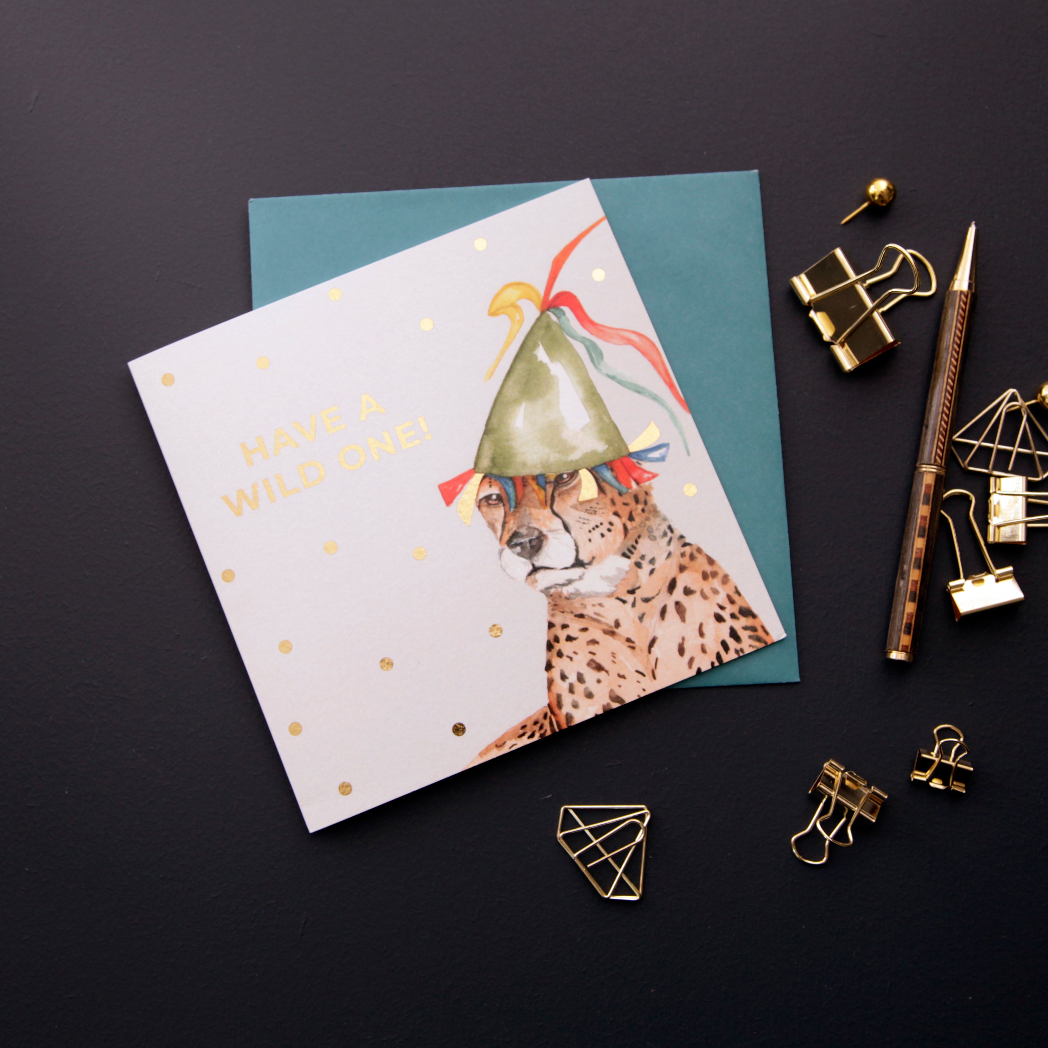 Cheetah 'Have a Wild One' Design Greeting Card