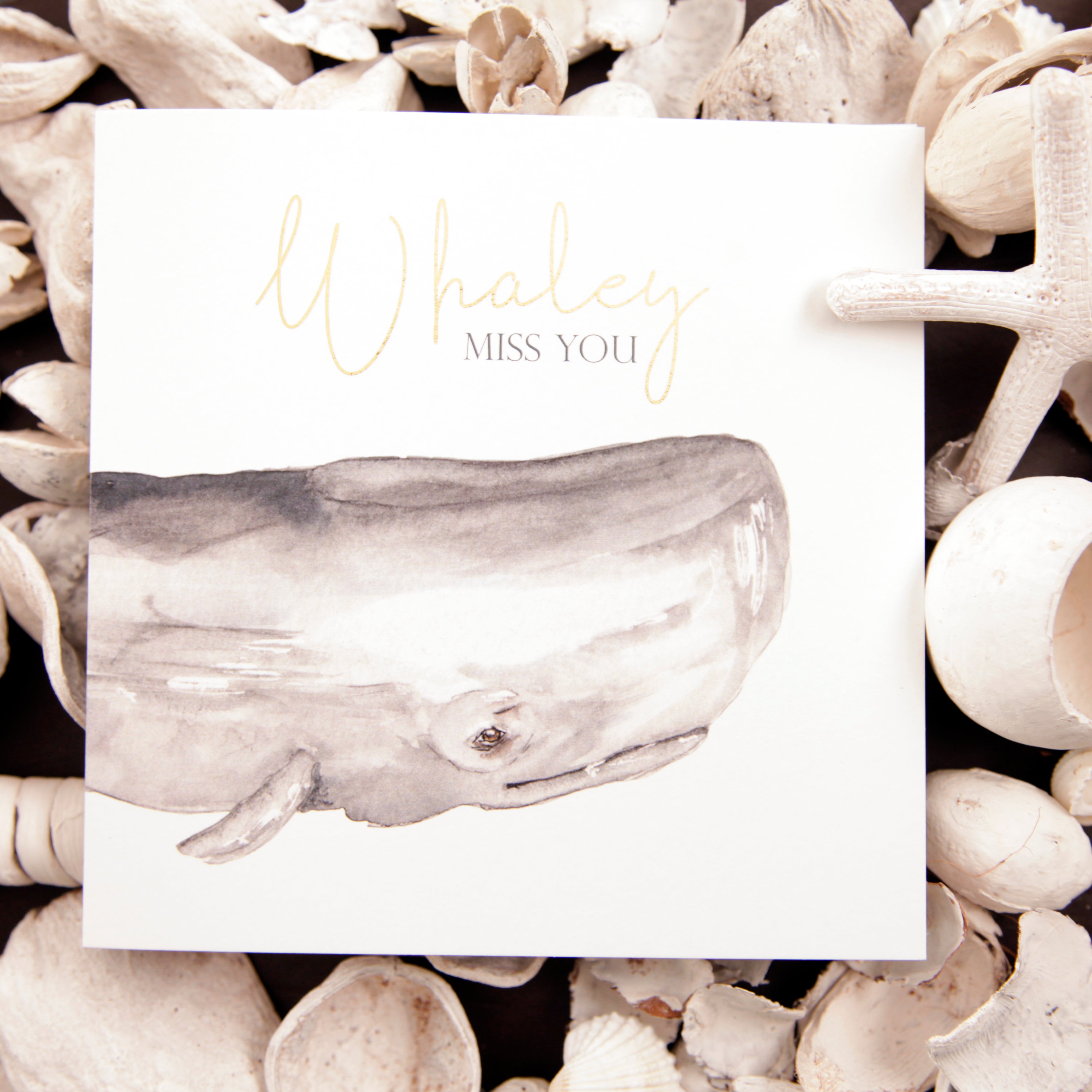 Whaley Miss You - Whale Design Greeting Card