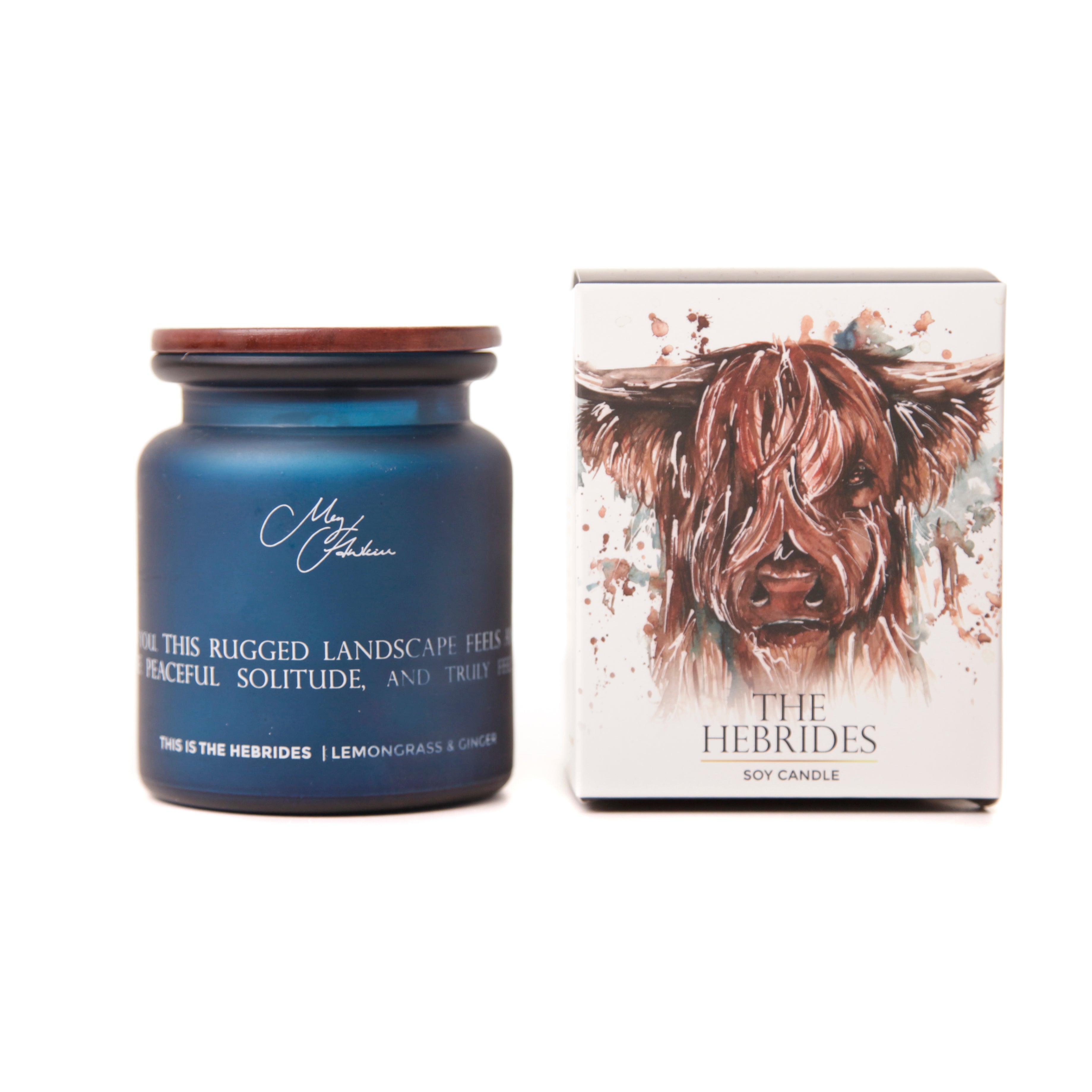 The Hebrides' Highland Cow Design Candle