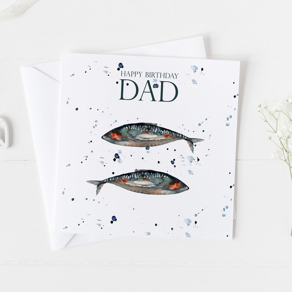 Nautical 'Happy Birthday Day' Watercolour Design Greeting Card