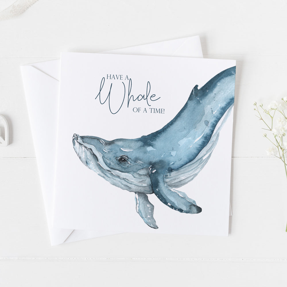 Whale of a Time - Whale Design Greeting Card