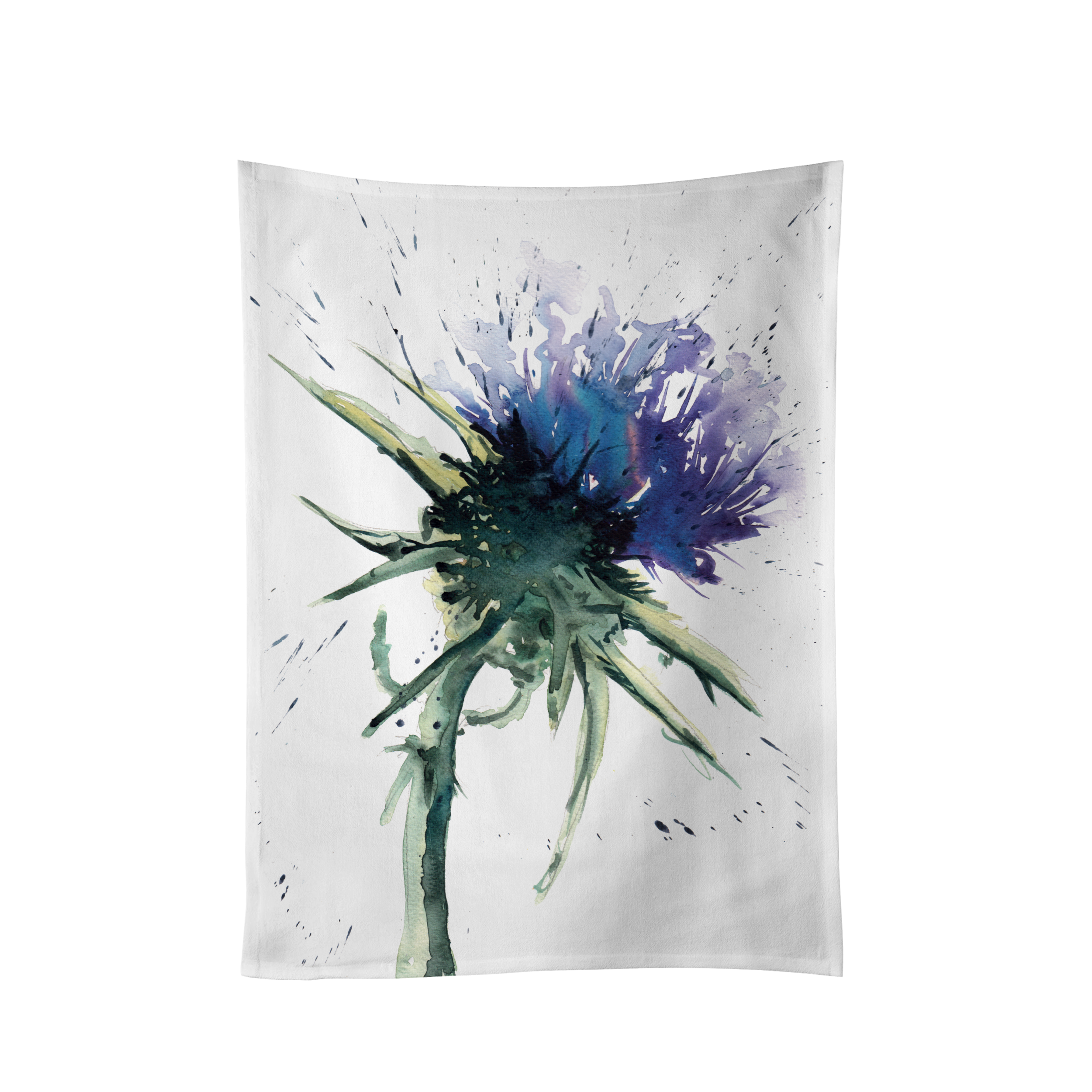 The Thistles Design Cotton Teatowel