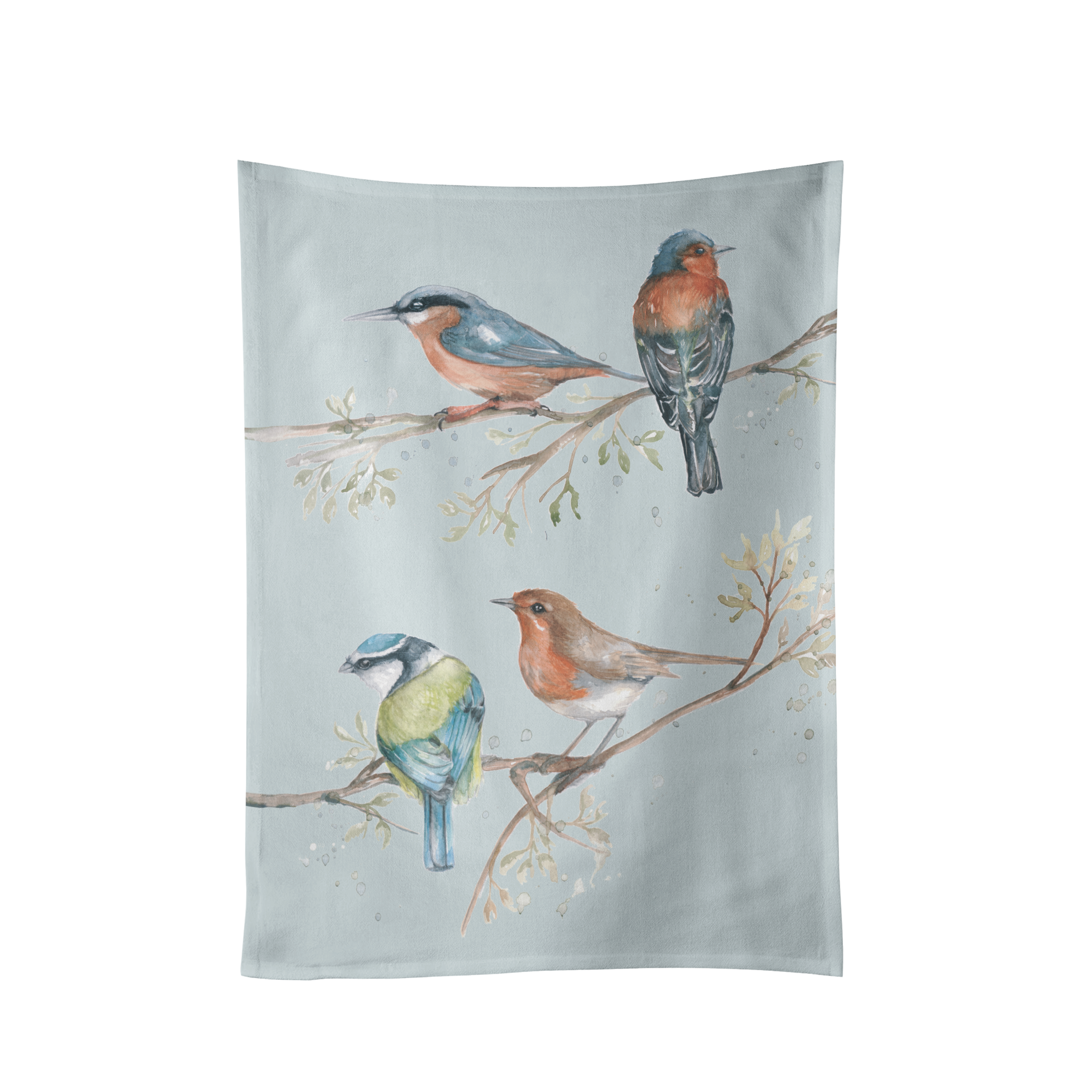 The Lookout' British Birds Design Cotton Teatowel