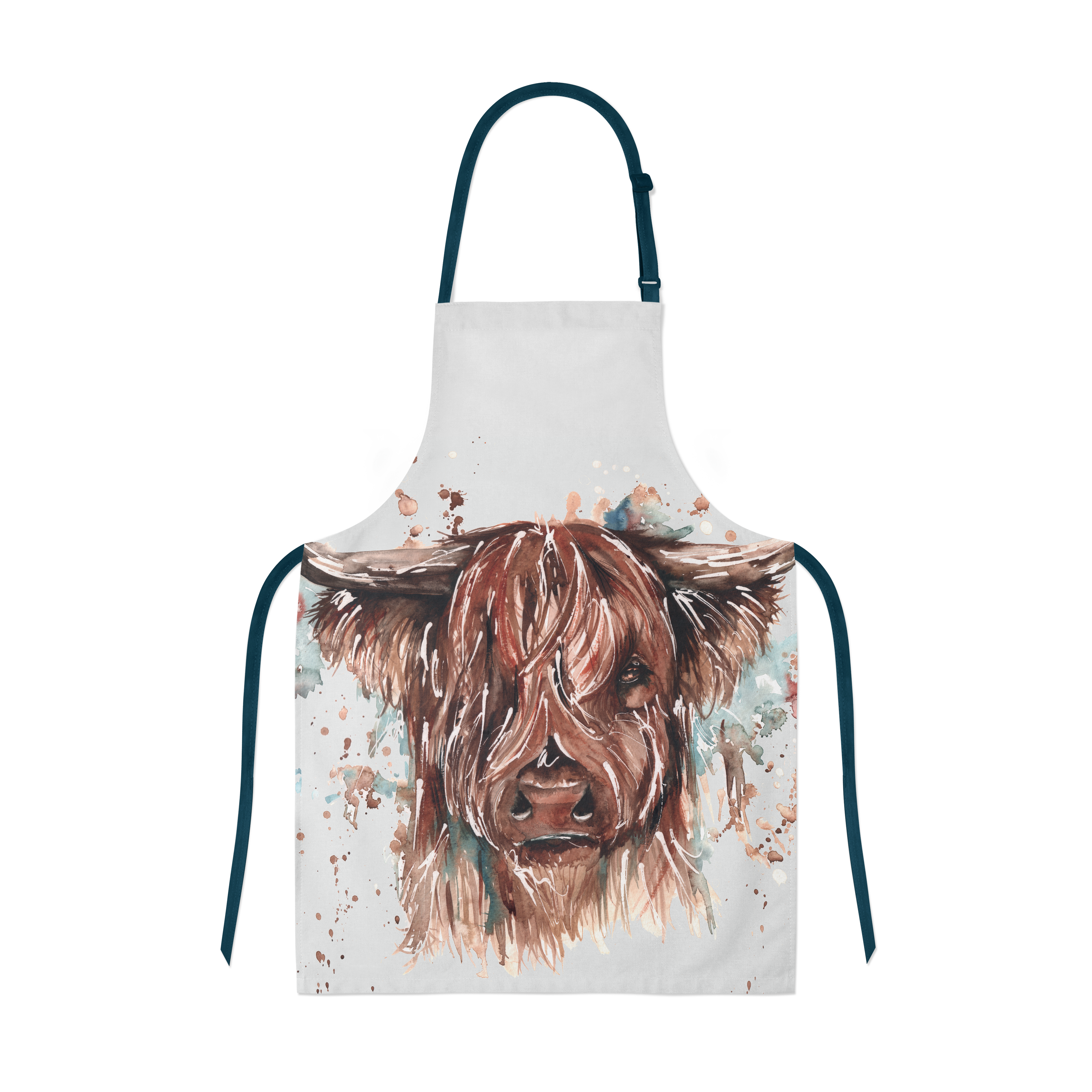 Highland Cow Design Cotton Apron