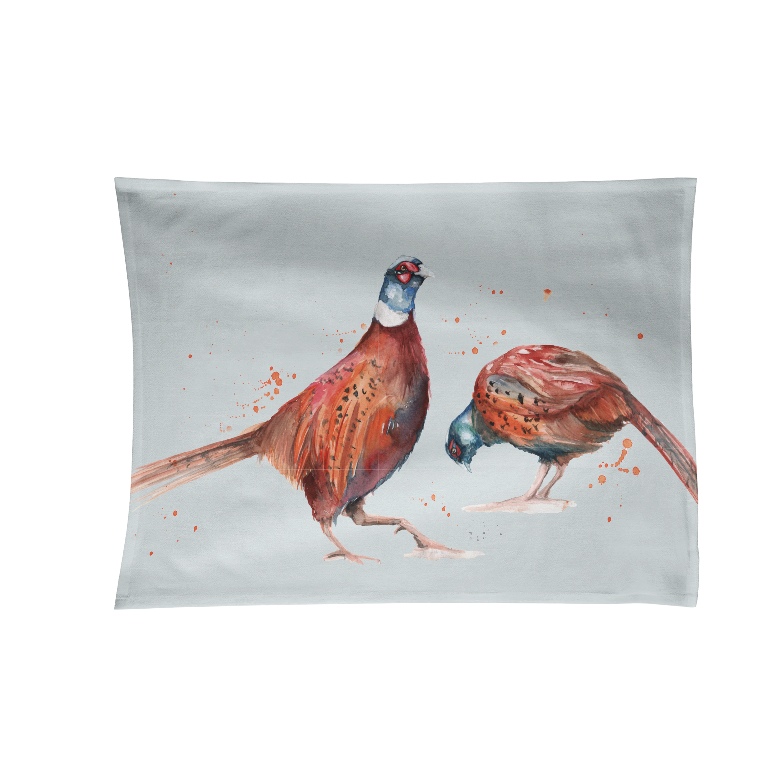 Pheasant Design Cotton Teatowel