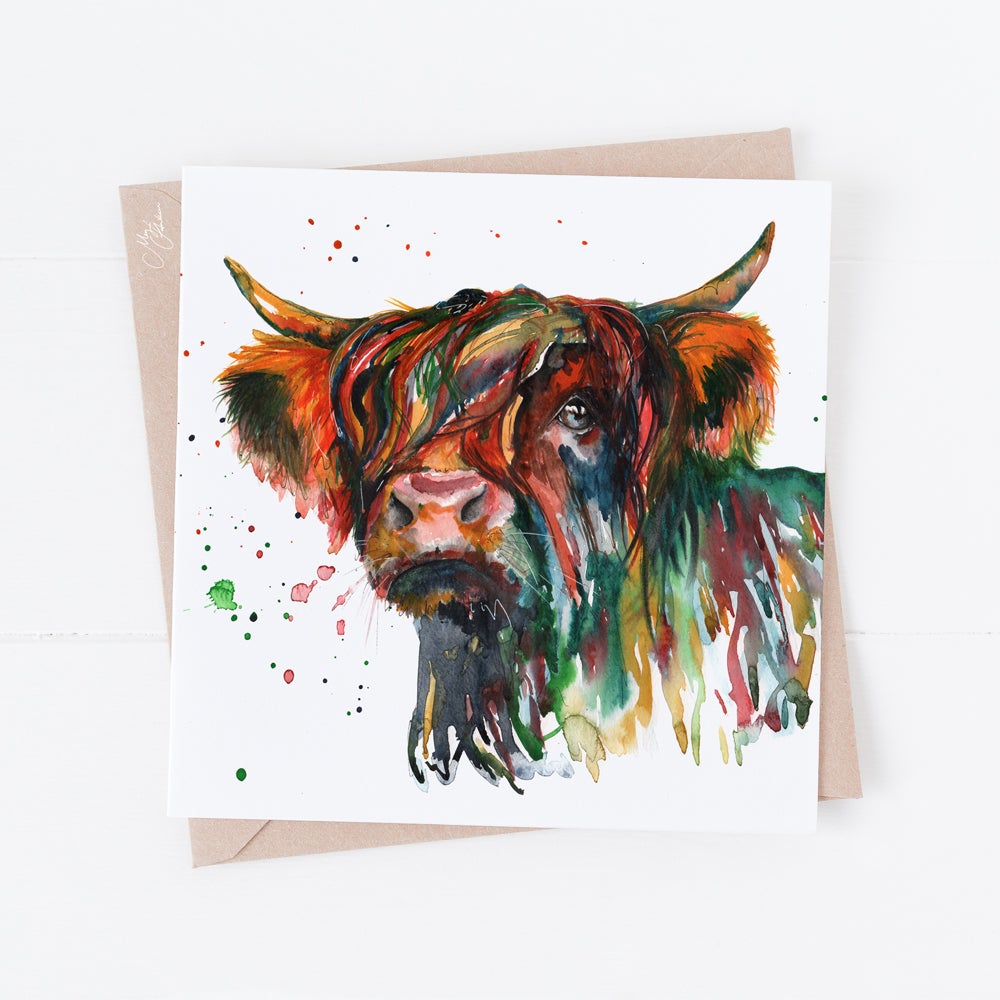 Highland Cow Greeting Card