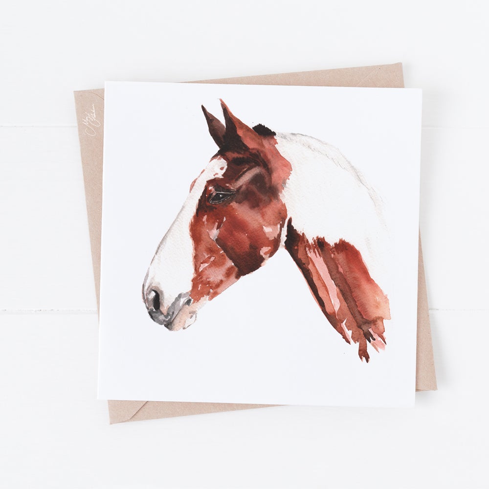 Horse Greeting Card By Meg Hawkins