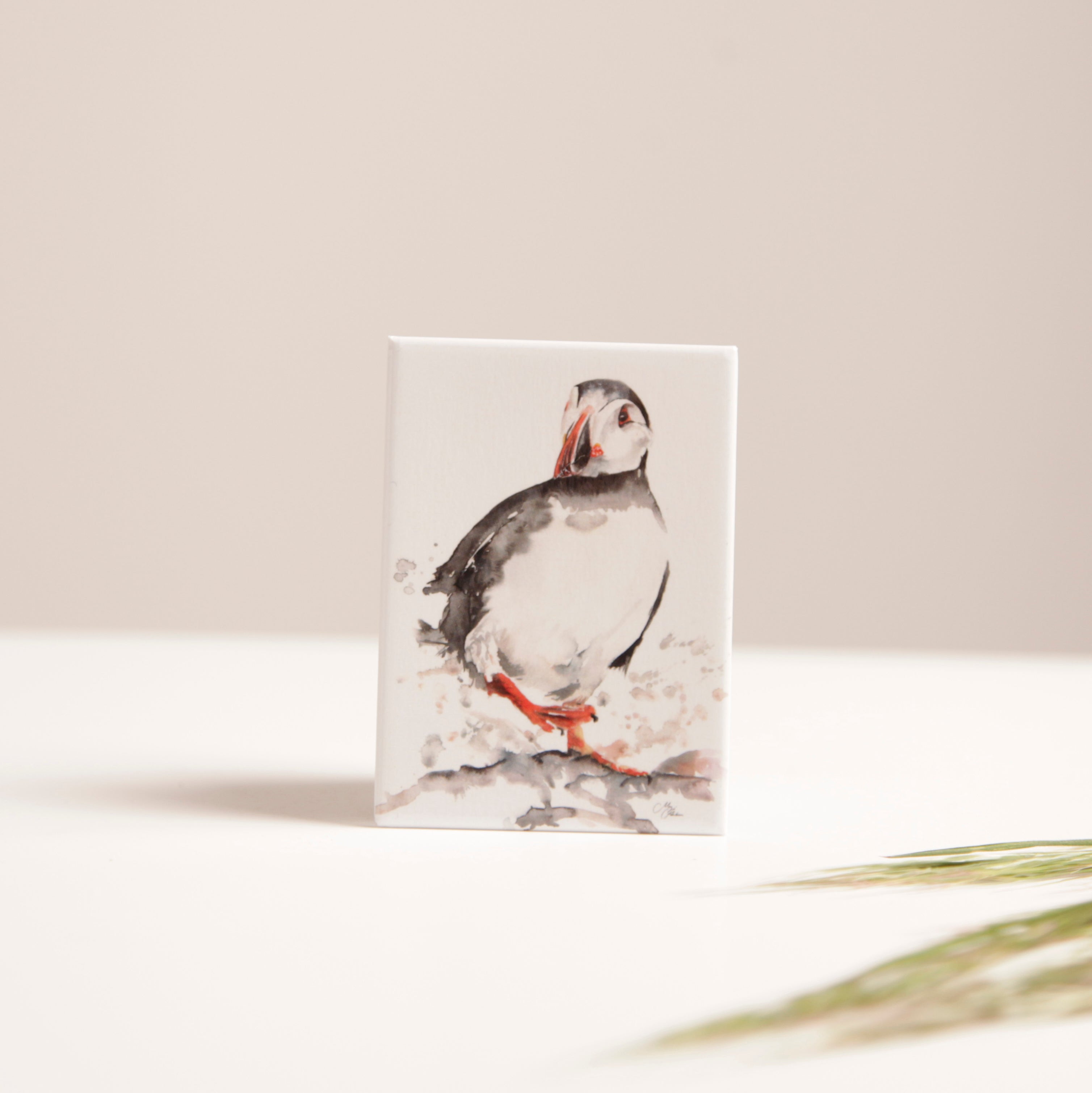 Puffin Watercolour Design 'The Coast' Magnet