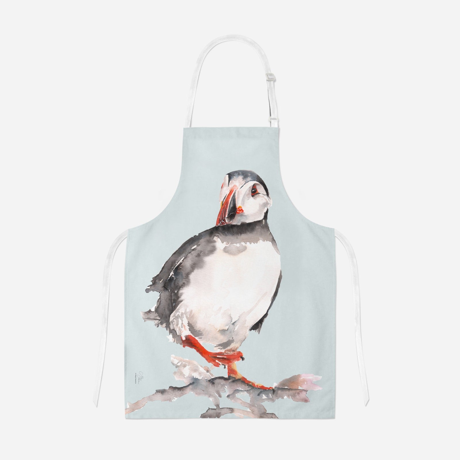 Puffin Adult Apron - Watercolour Design