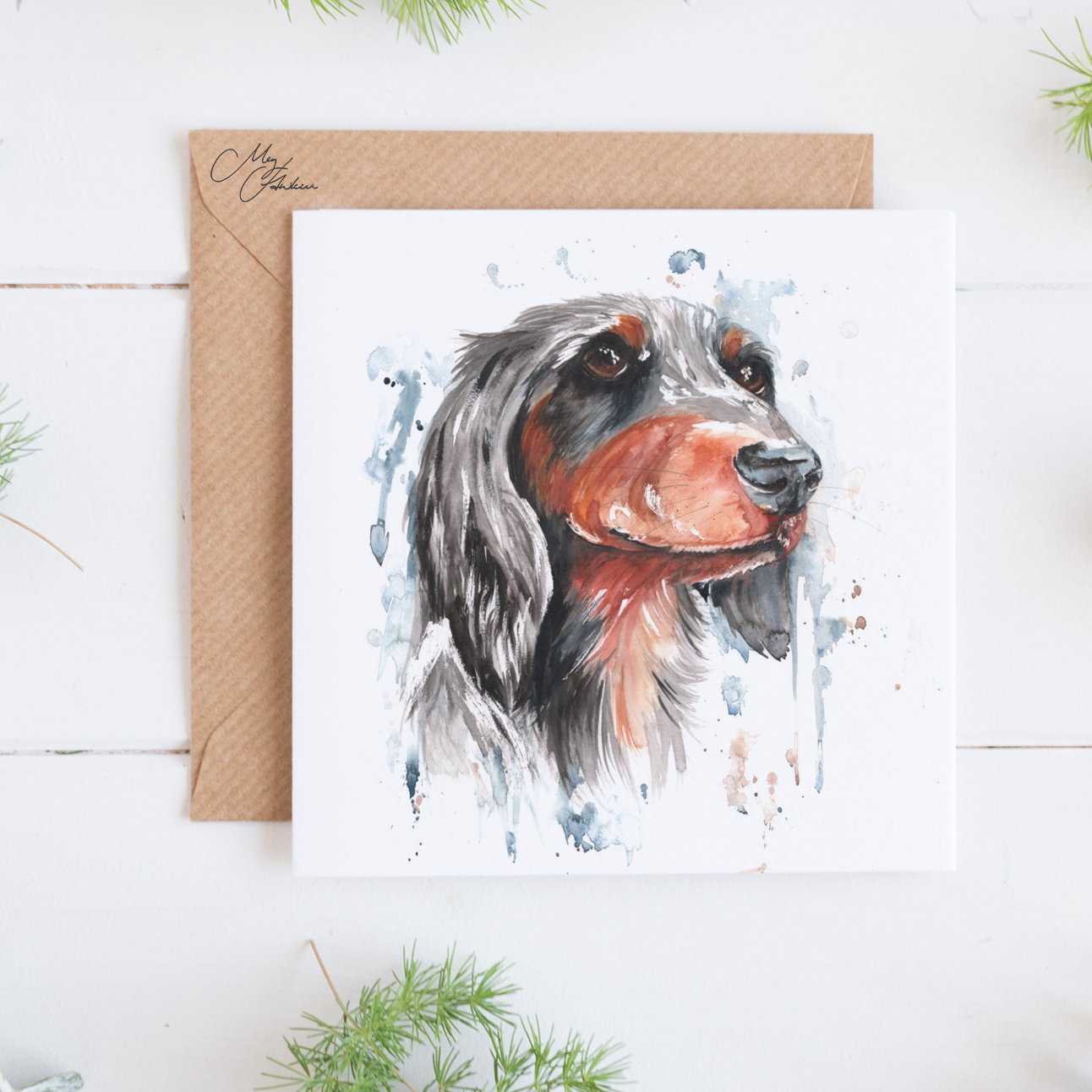 Dachshund Greeting Card