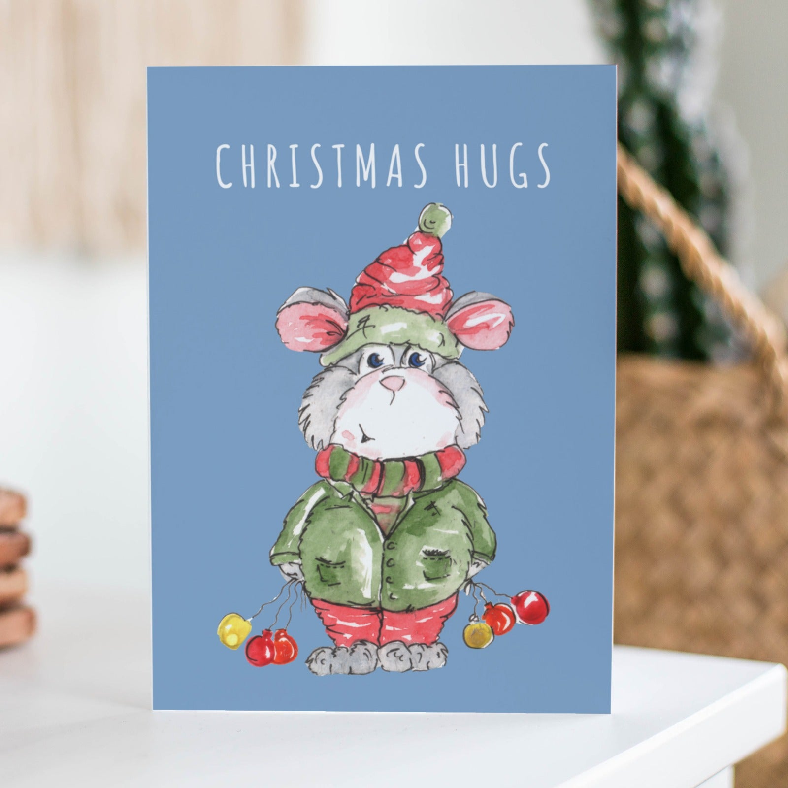 Christmas Hugs Card by Meg Hawkins