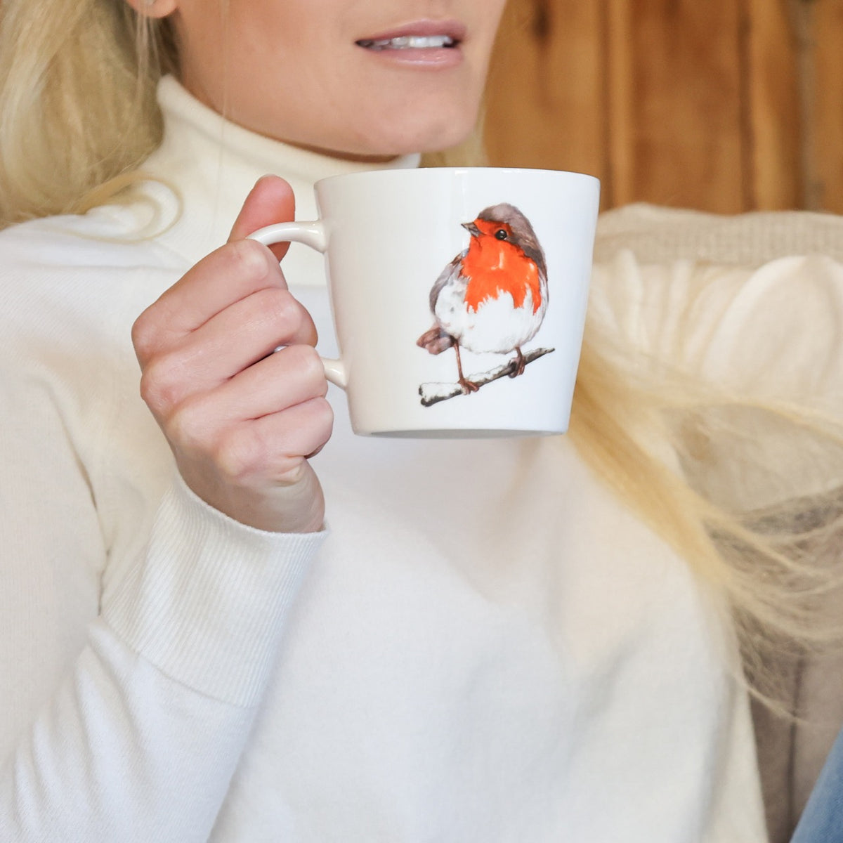 The Hearth – Robin Design New Bone China Mug