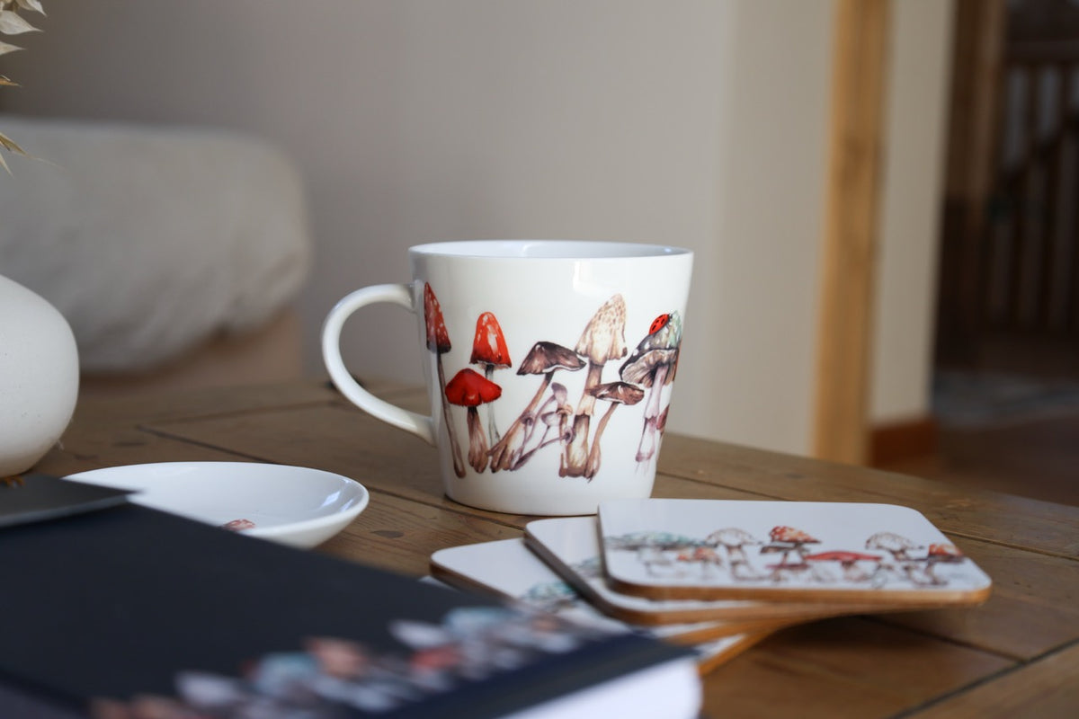 The Forest – Mushroom and Toadstool Design New Bone China Mug