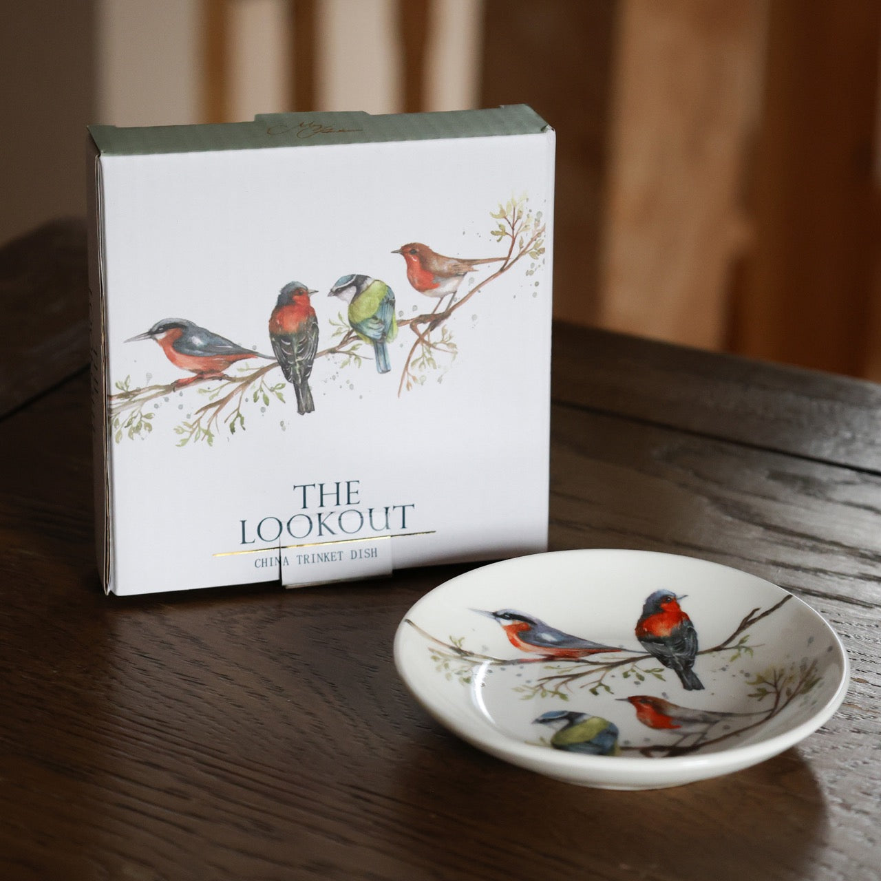 The Lookout – British Birds Design New Bone China Trinket Dish