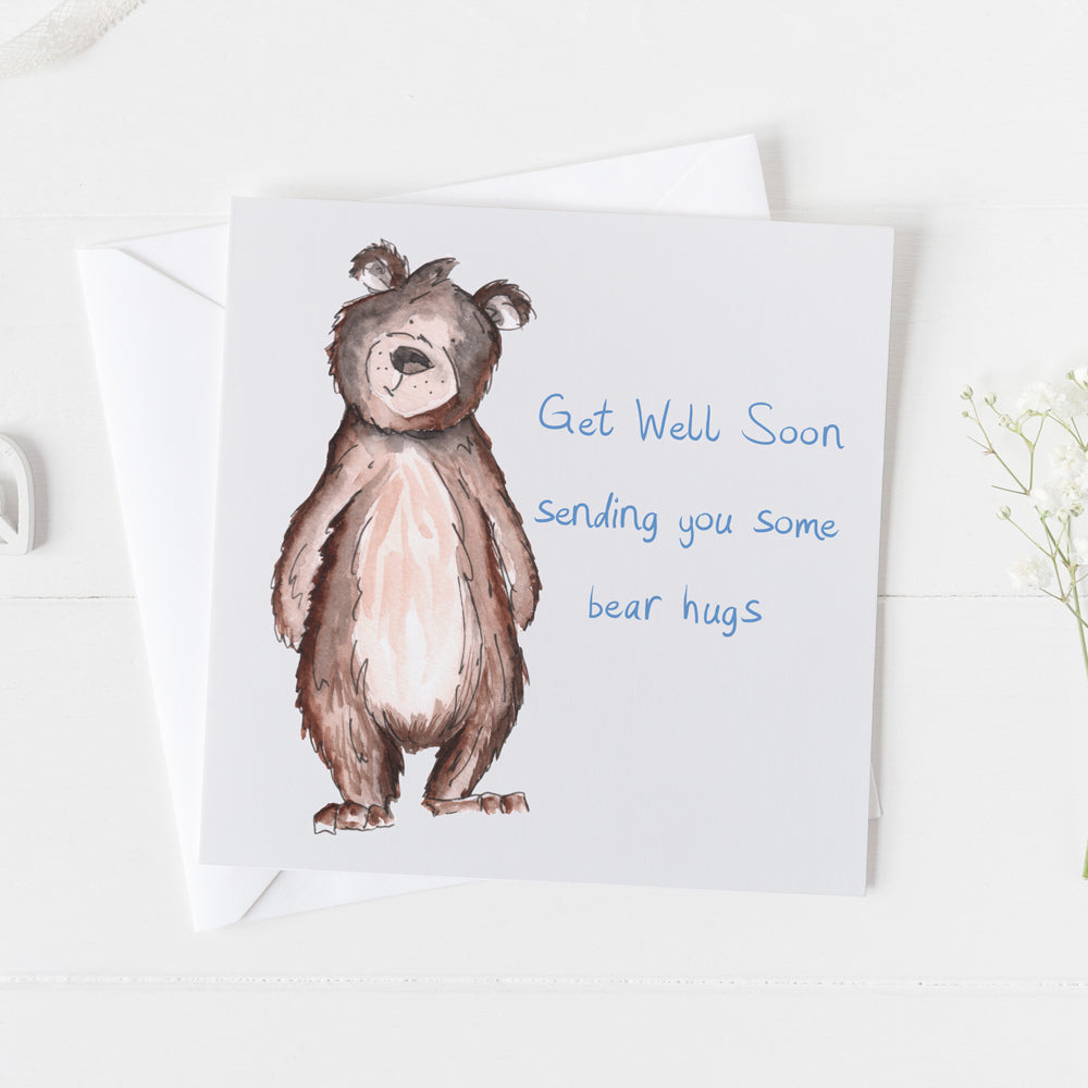 GET WELL SOON, BEAR DESIGN