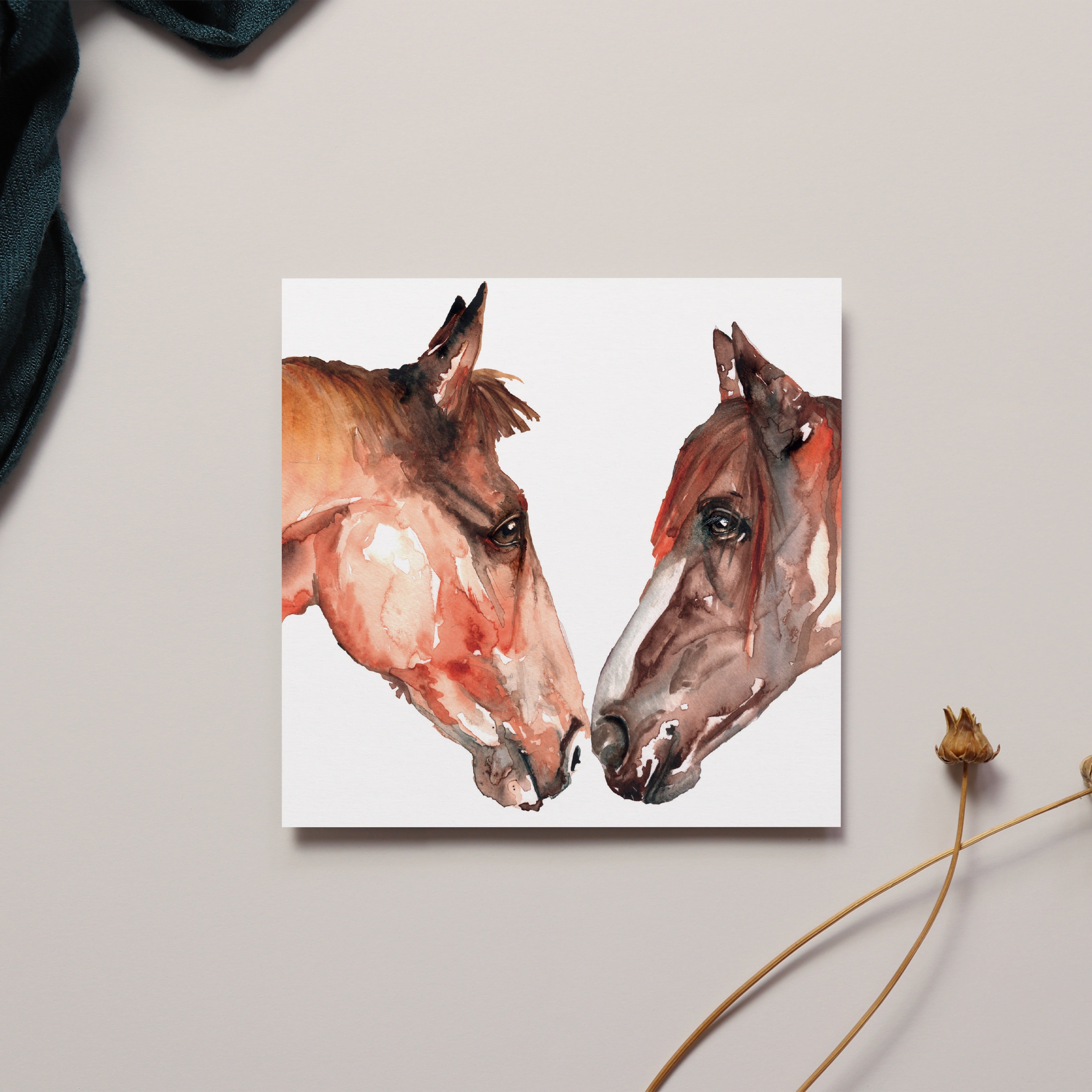 Equestrian Horse Watercolour Design Card