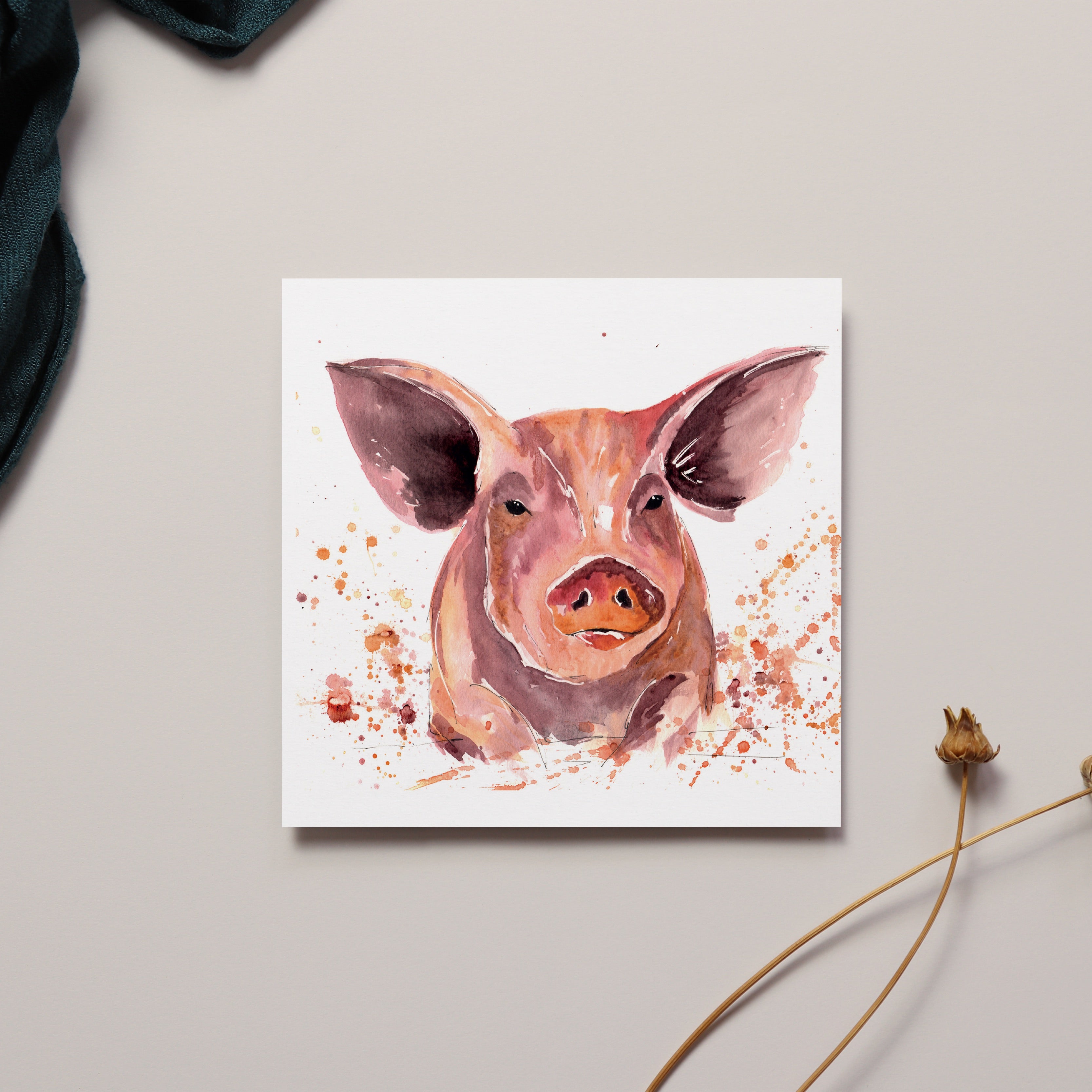 Pig Greeting Card
