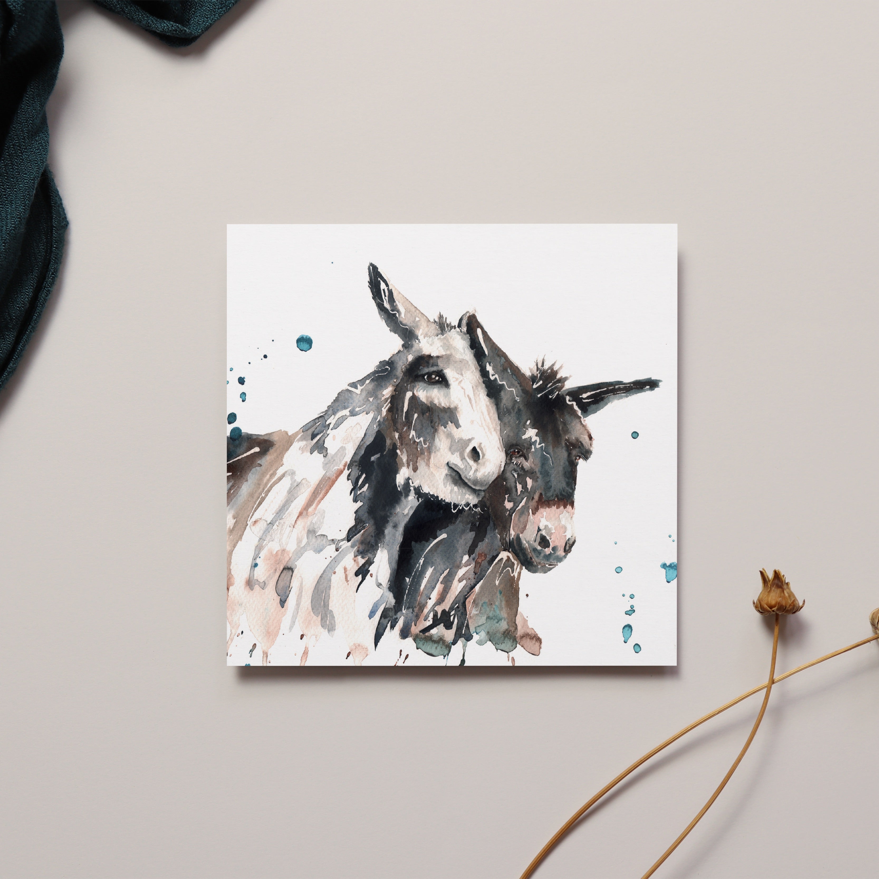 Donkeys Greeting Card