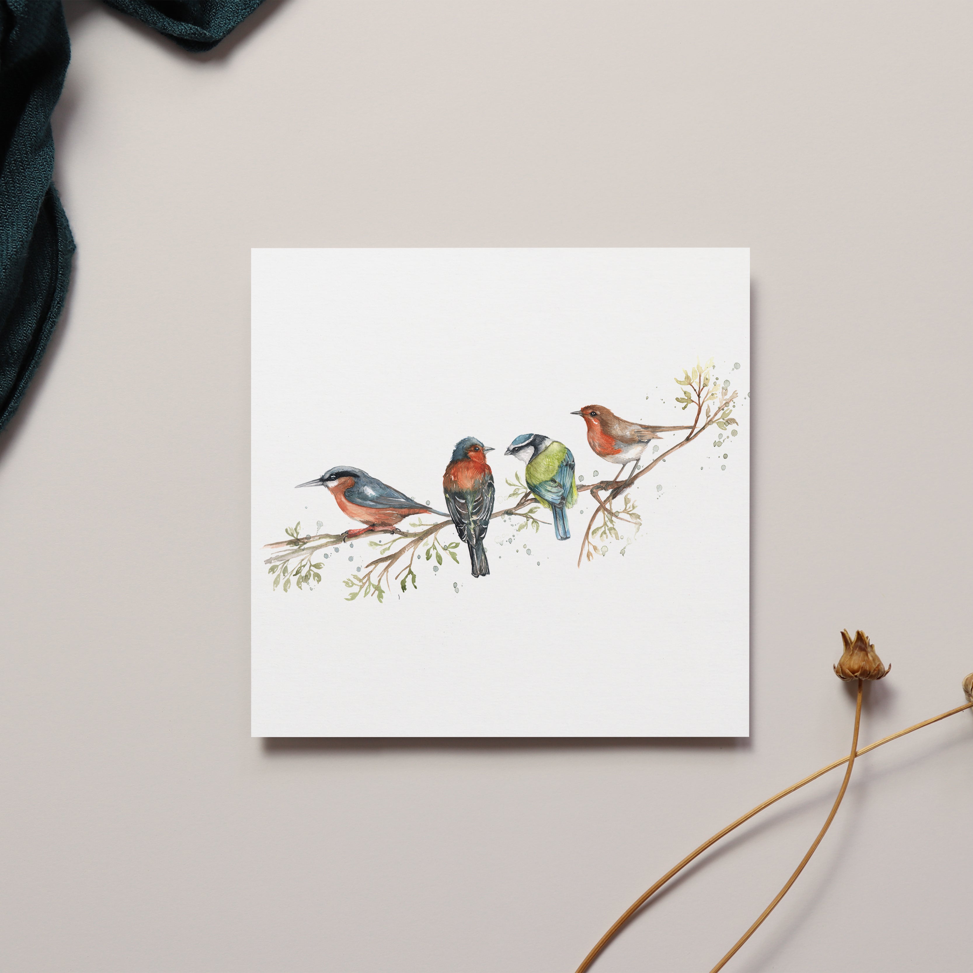 British Birds 'The Lookout' Greeting Card