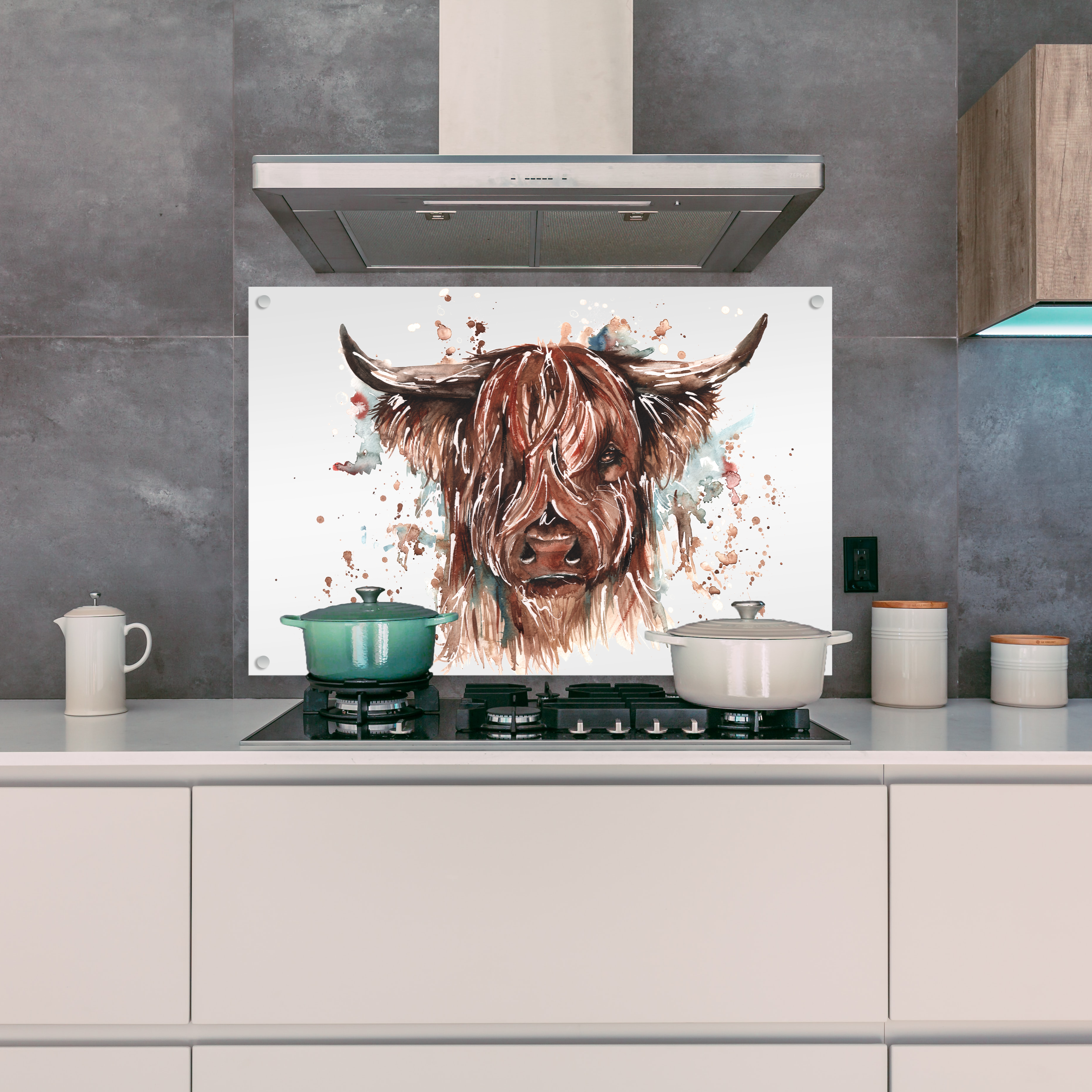 Highland Cow Design Splashback