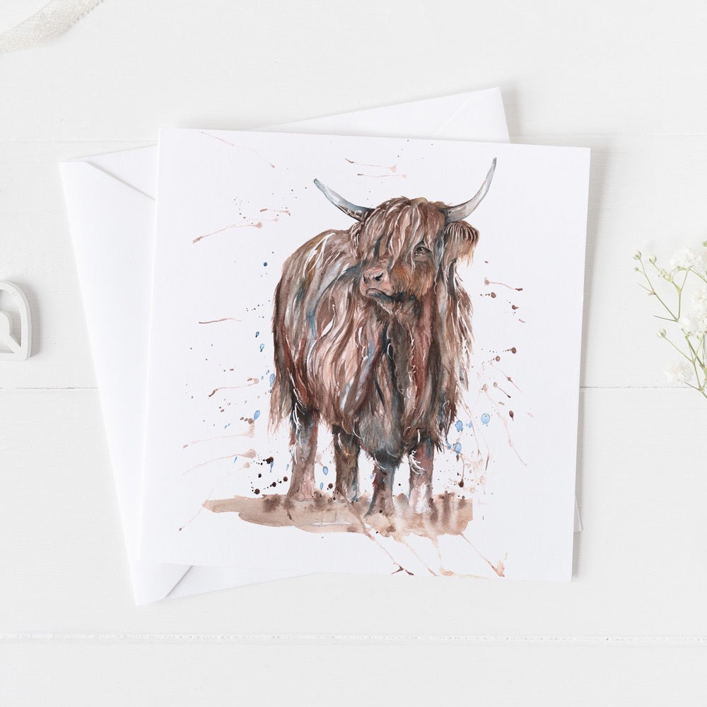 Highland Cow Greeting Card