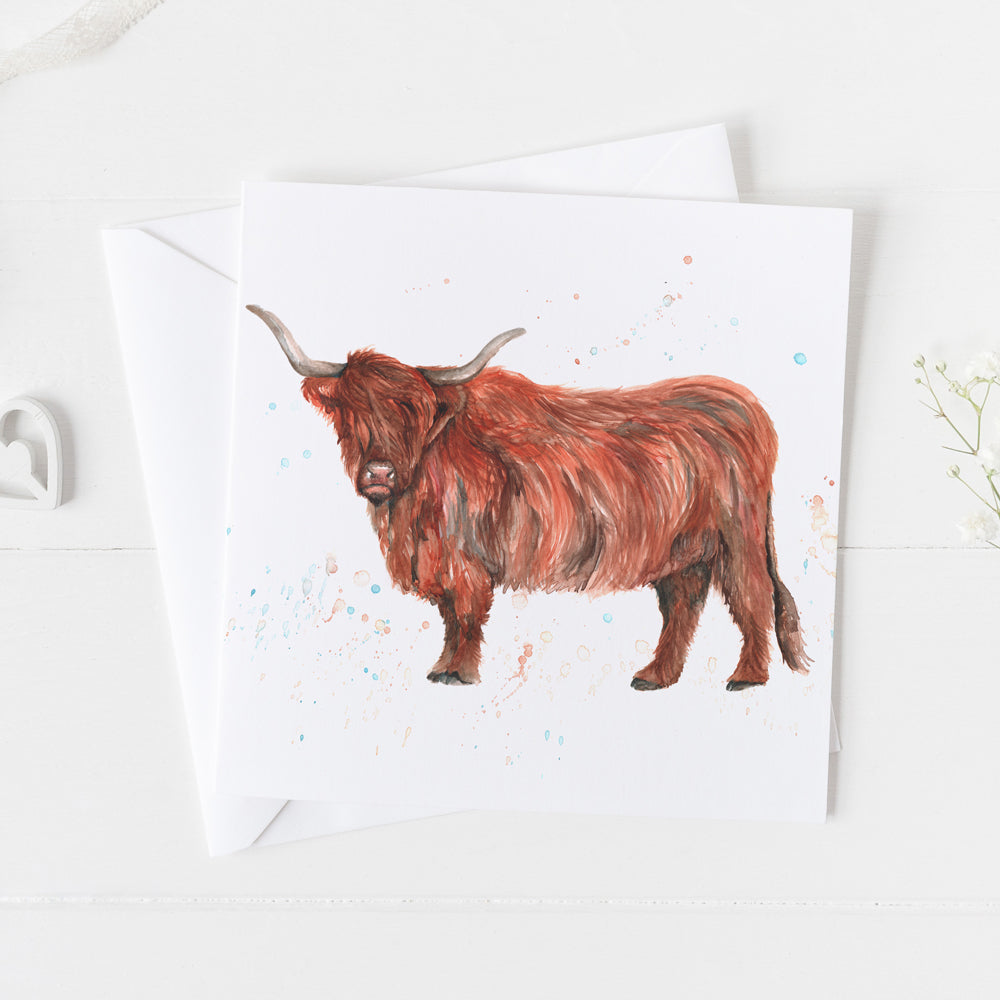 Highland Cow Greeting Card