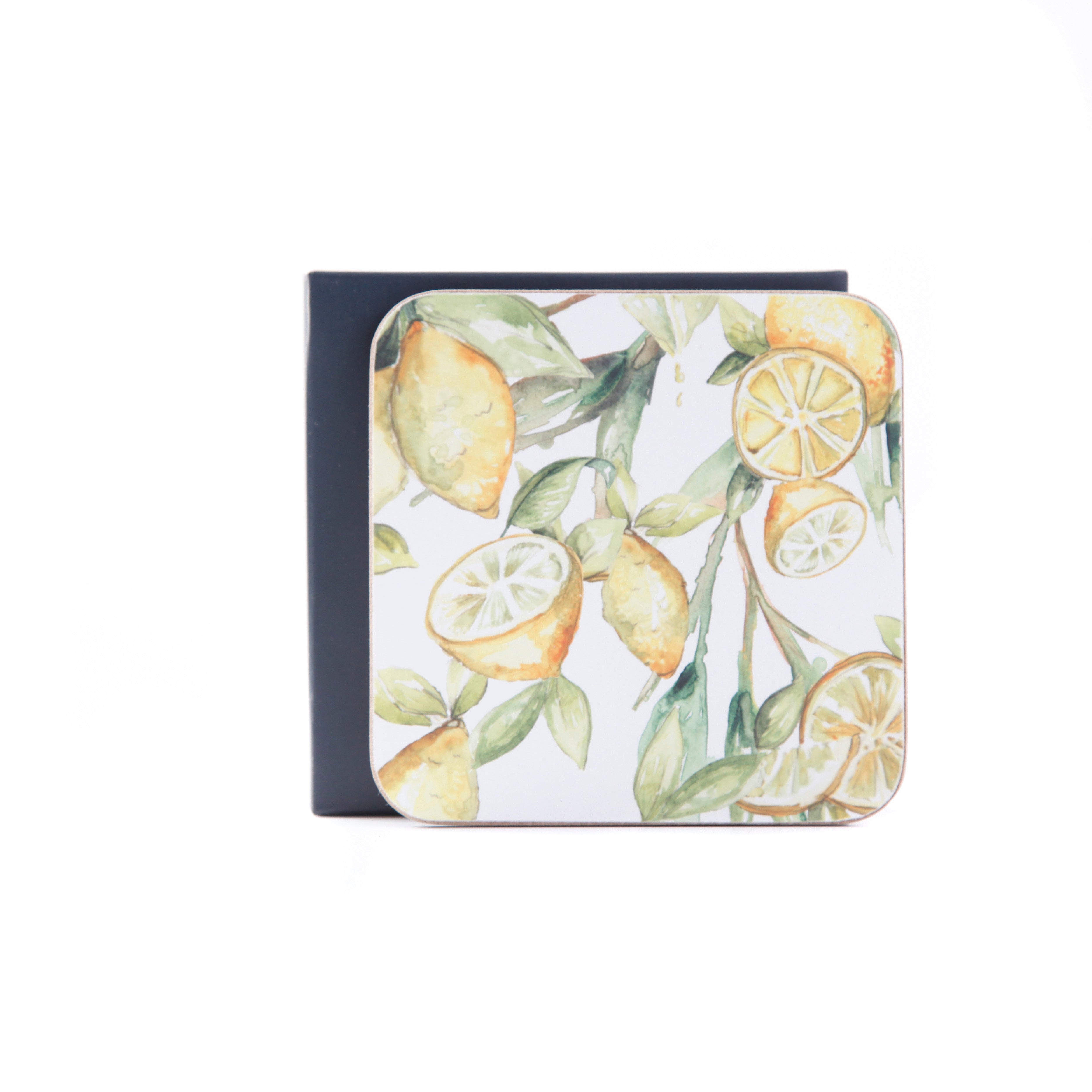 The Zest - Lemon Watercolour Design Coasters
