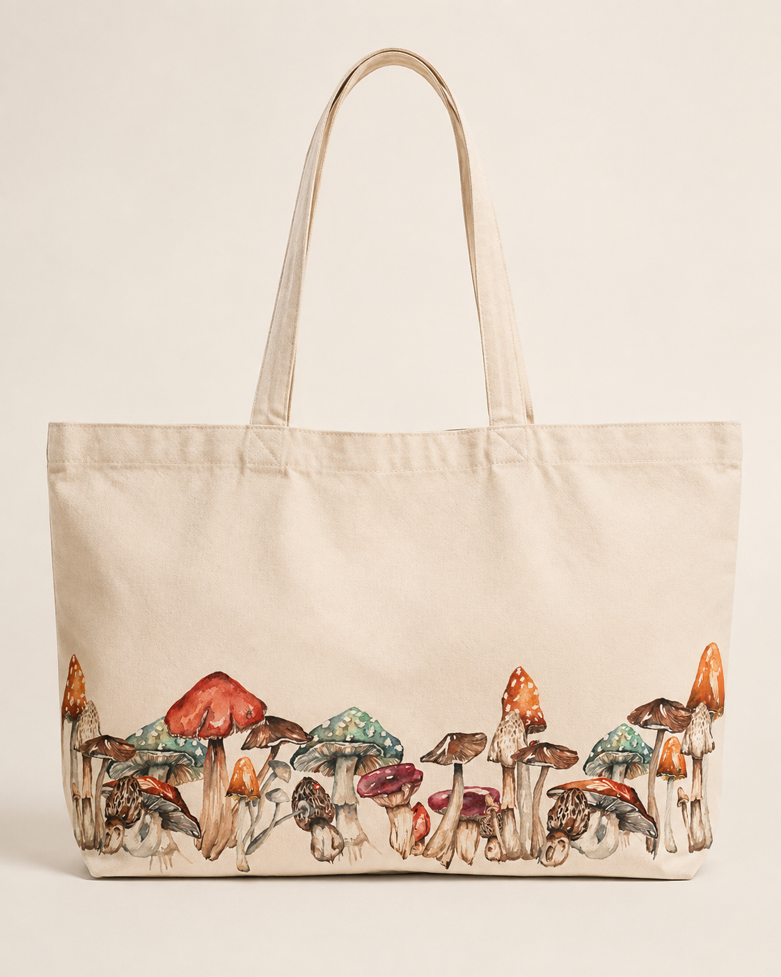 Mushroom Cotton Tote Bag