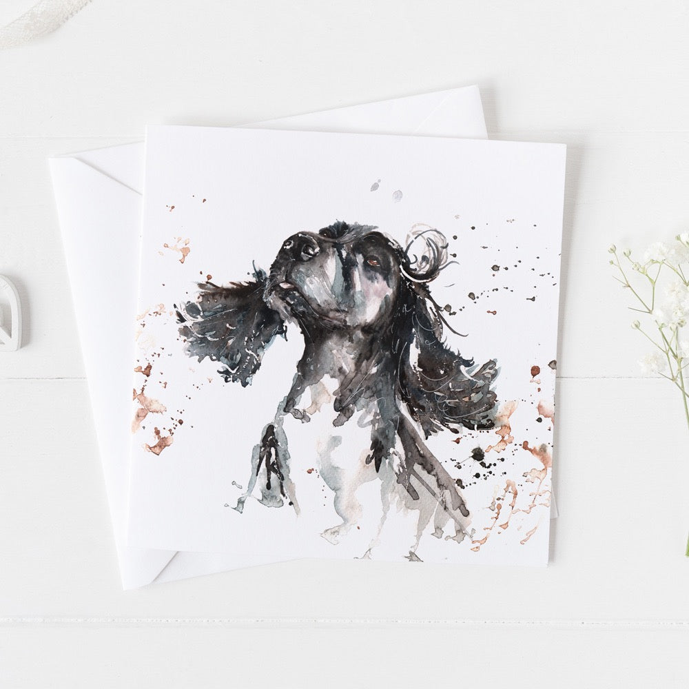 Cocker Spaniel Watercolour Design Greeting Card