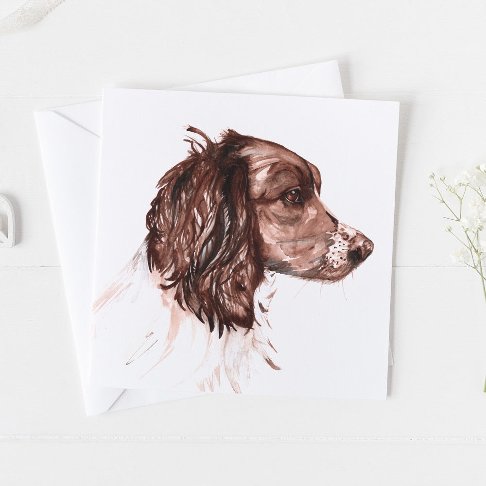 Spaniel Watercolour Design Greeting Card