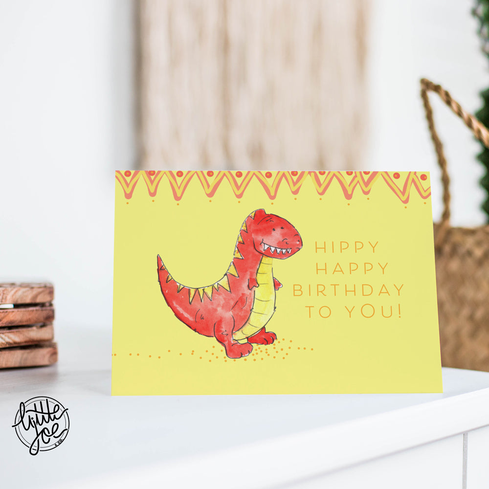 Greeting Card By Meg Hawkins , Dinosaur Card , Little Joe Collection