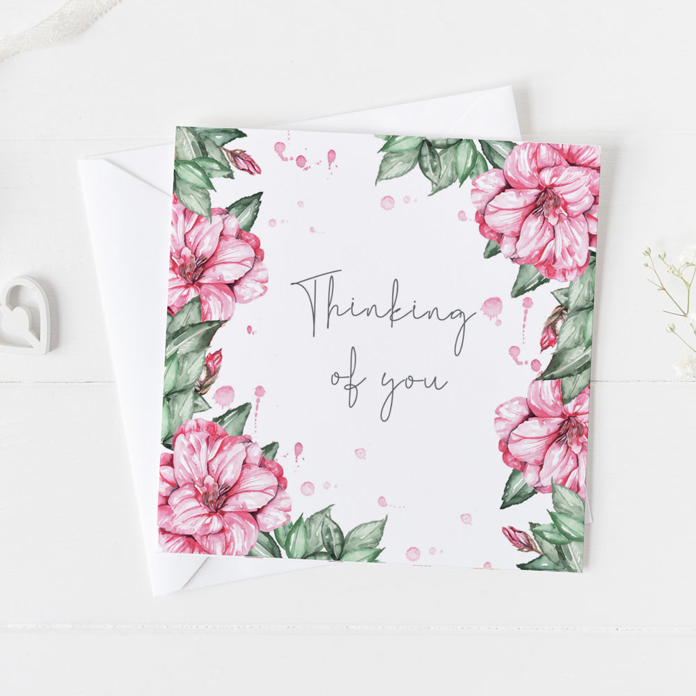 Thinking of You Floral Sentiment Card