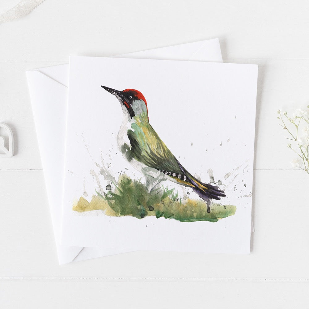 Green Woodpecker Card