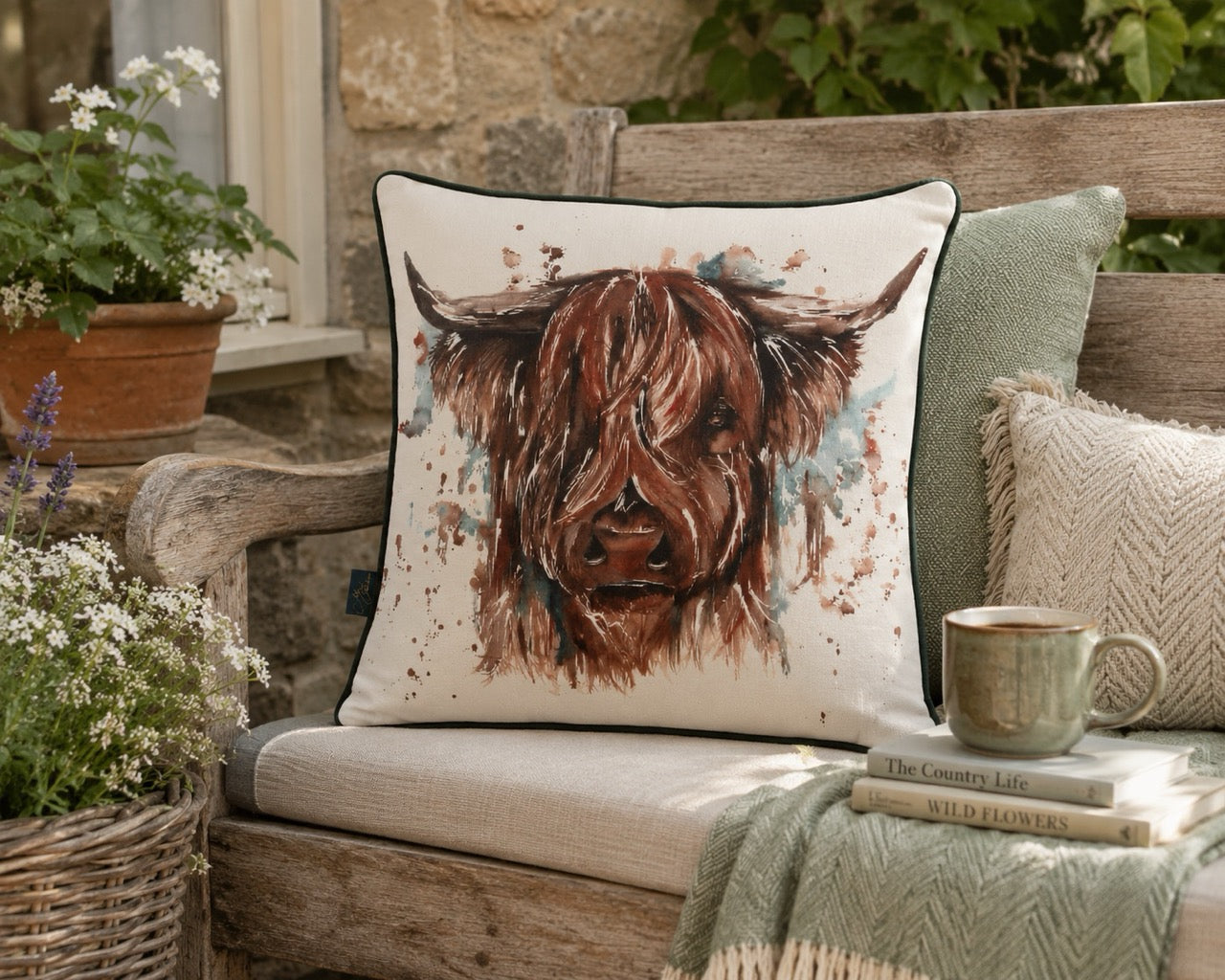 The Hebrides – Highland Cow Luxury Cushion