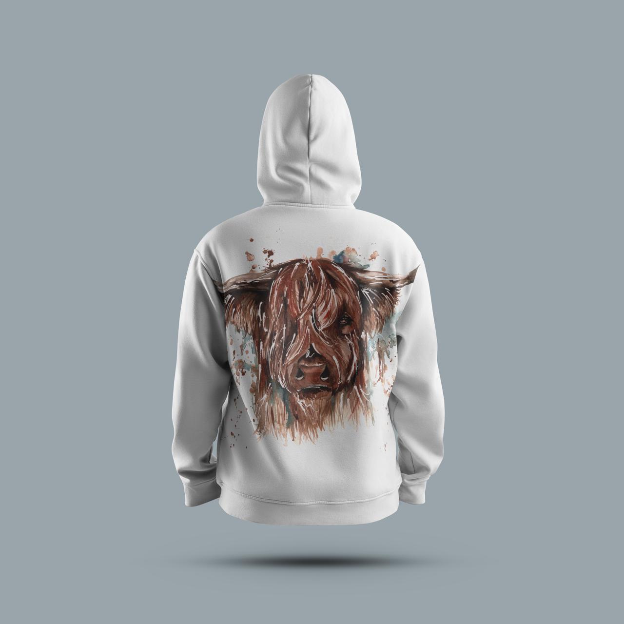 Highland Cow Adults Hoodie