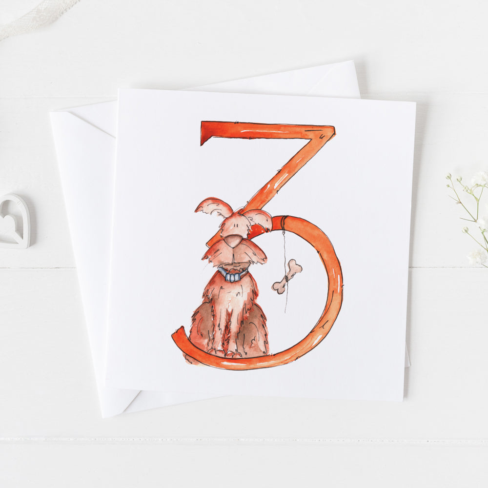 3rd Birthday Dog Design