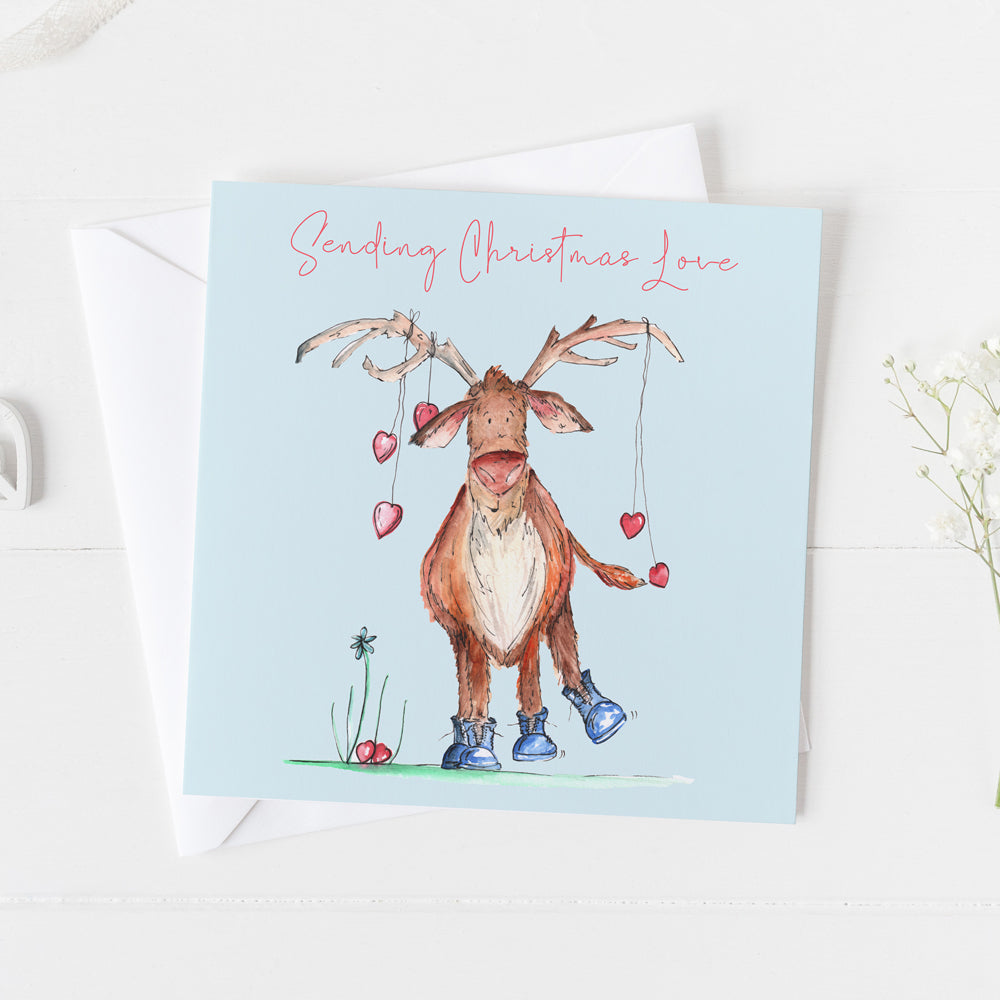 CHRISTMAS, MOOSE ILLUSTRATION