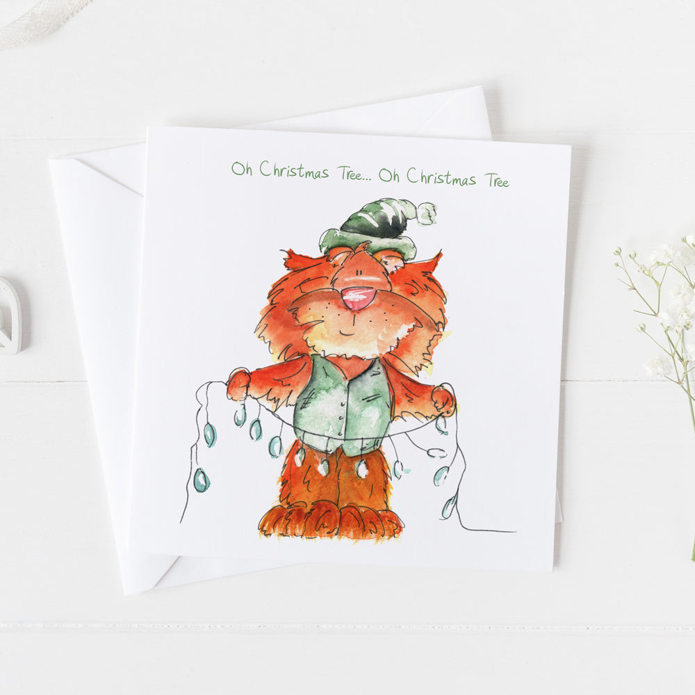 CHRISTMAS, LION ILLUSTRATION