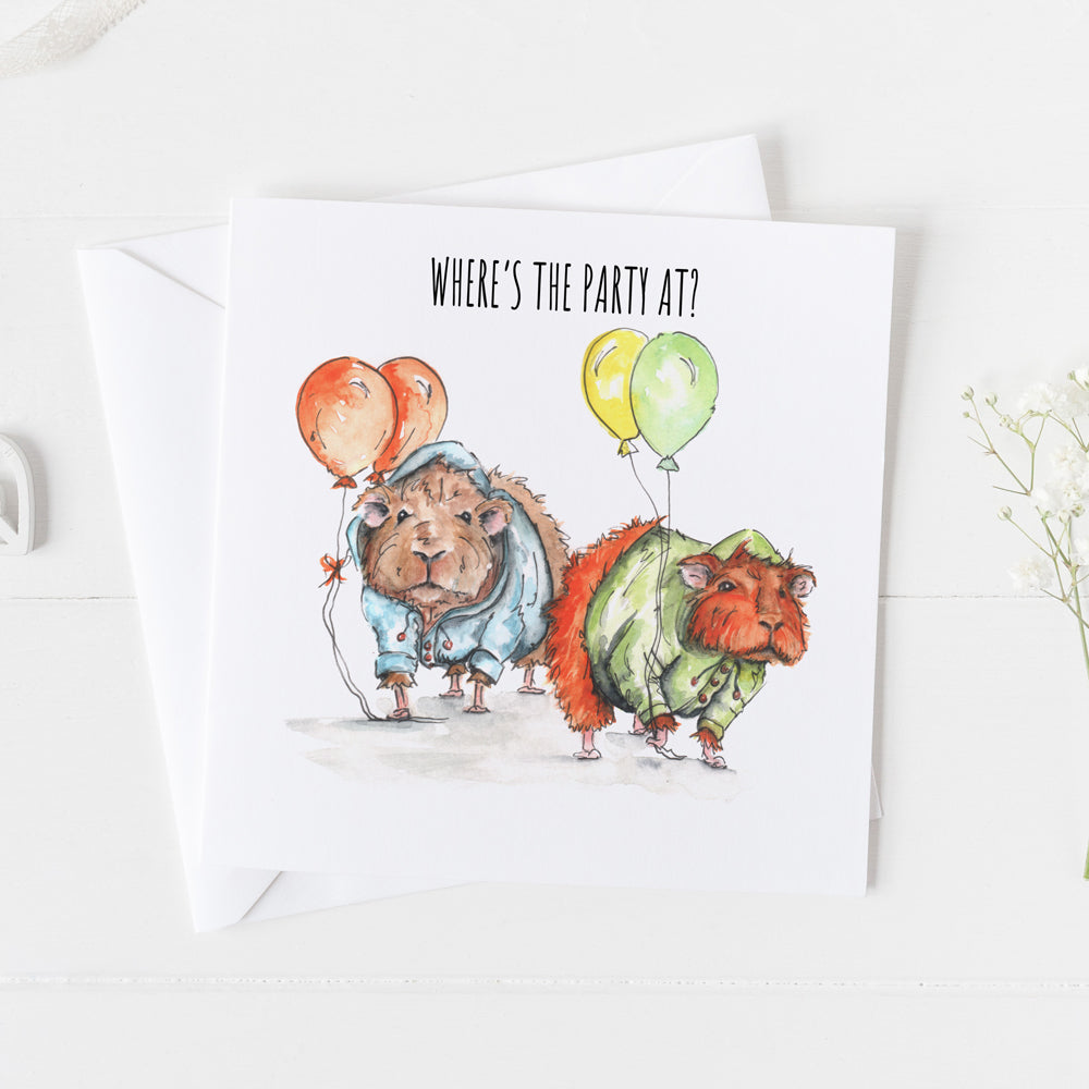 'Where's The Party At' Birthday card
