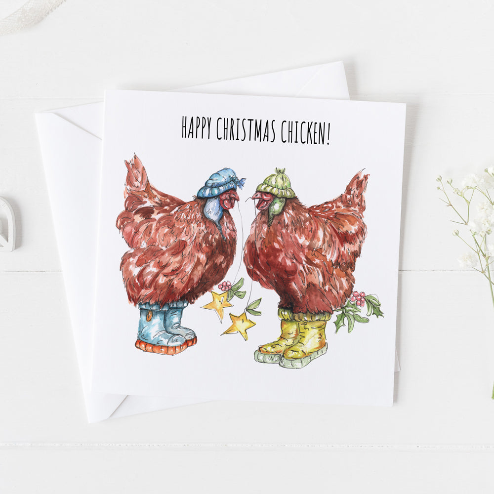 'Happy Christmas Chicken' card